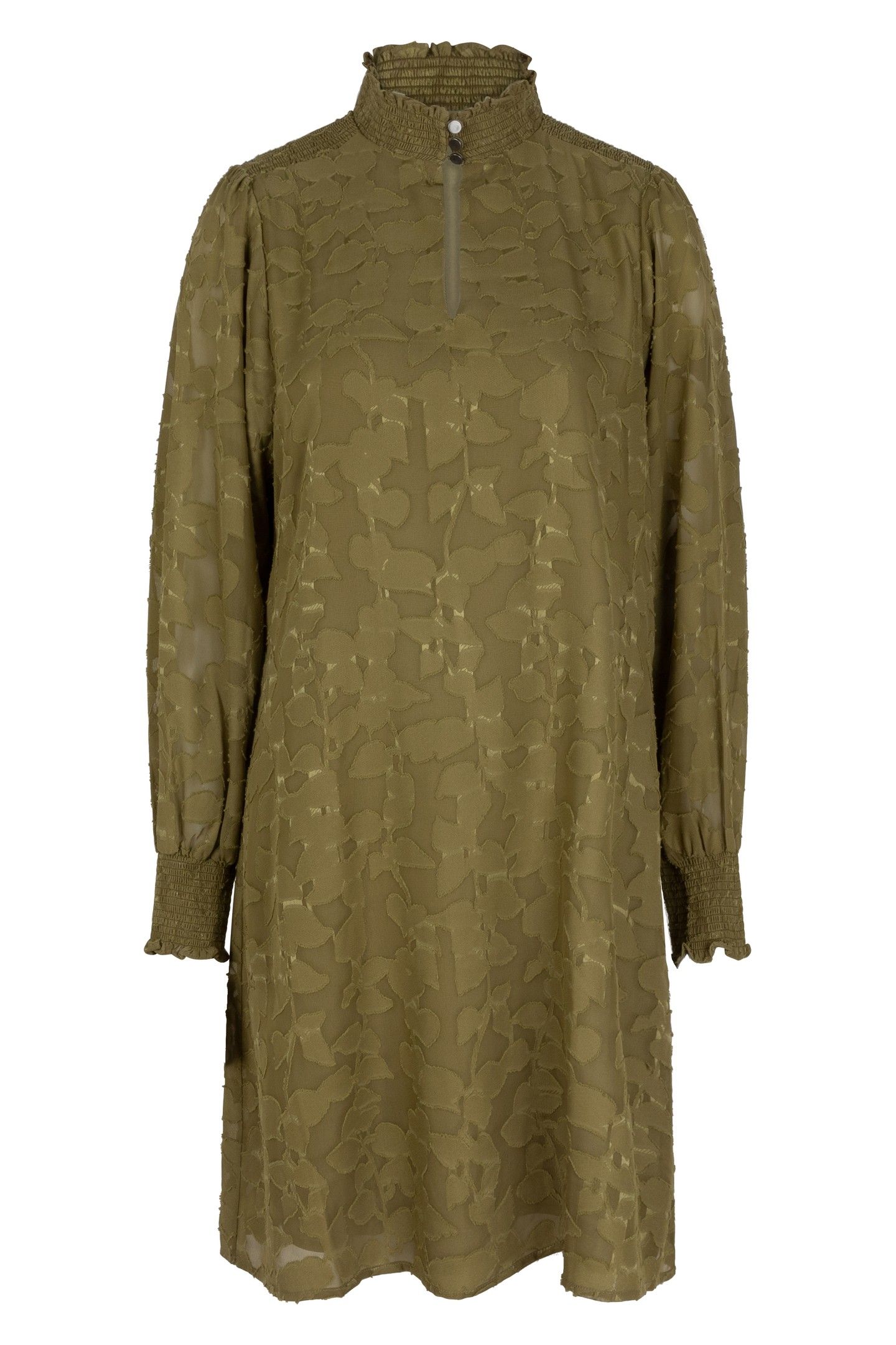 DRESS SMOCK JACQUARD OLIVE 4