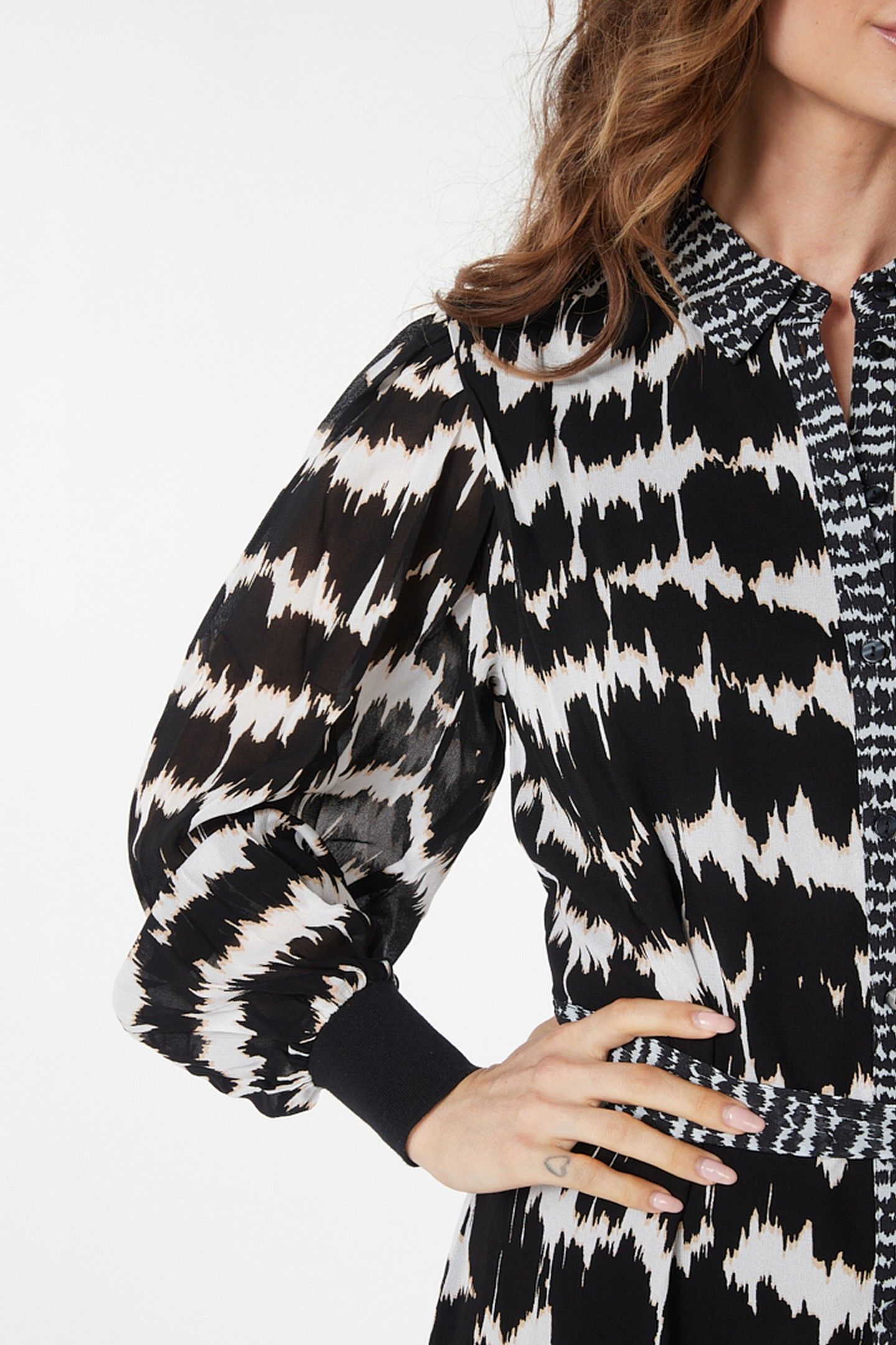 DRESS RIBBED CUFF ABSOLUTE ILLUSION PRINT 6