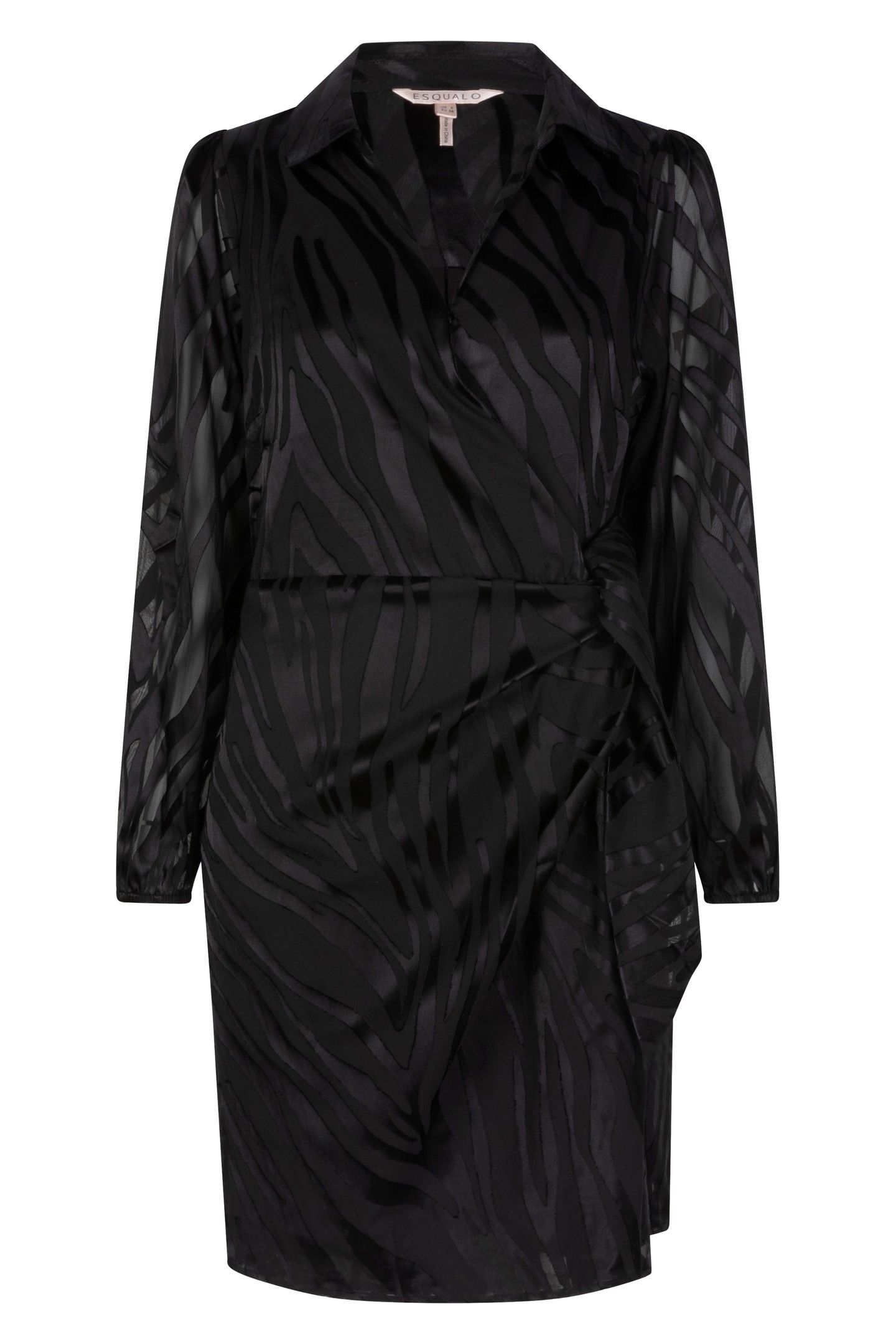 DRESS OVERLAP JACQUARD BLACK 5