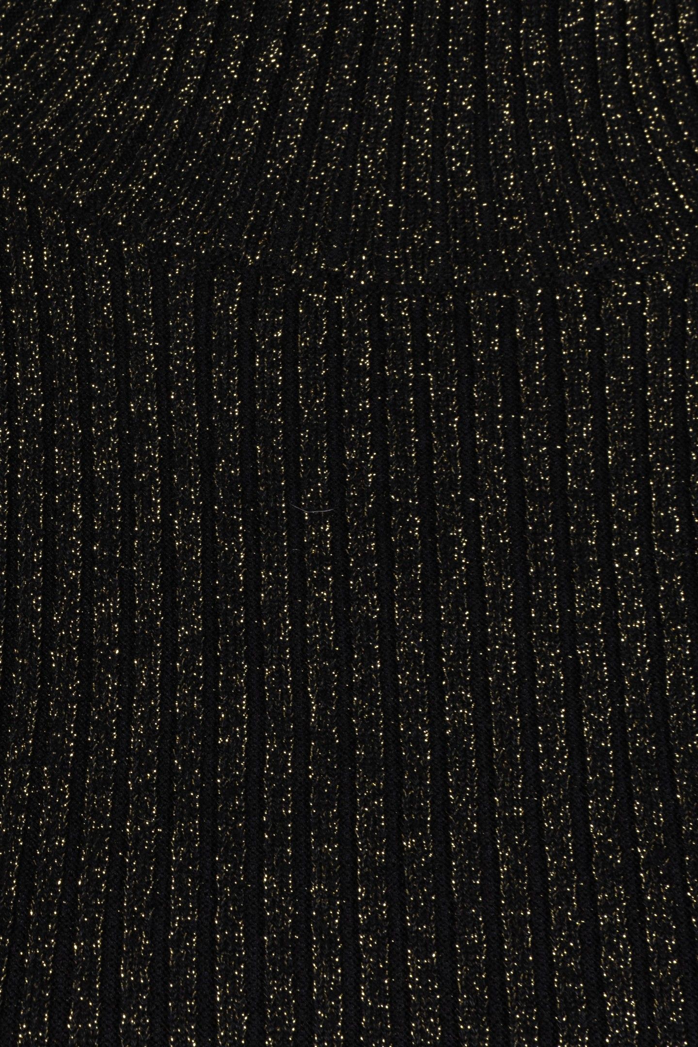 SWEATER RIB LUREX BLACK / GOLD 7