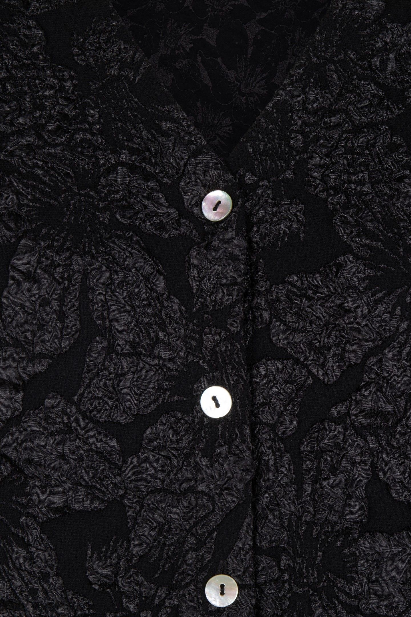 BLOUSE FANCY FLOWER JACQUARD BLACK 7