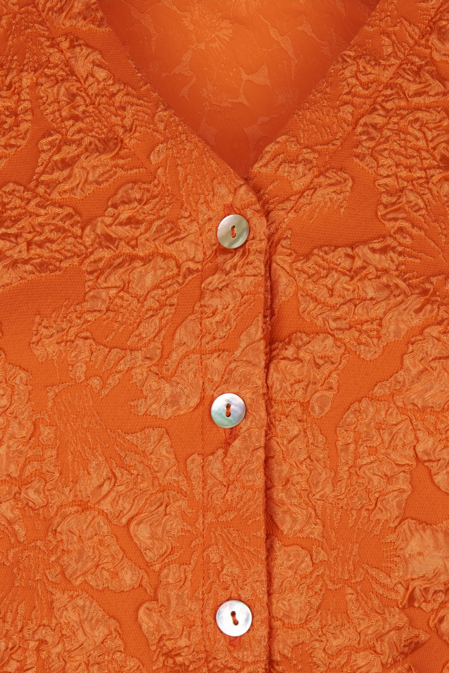 BLOUSE FANCY FLOWER JACQUARD PUMPKIN 3