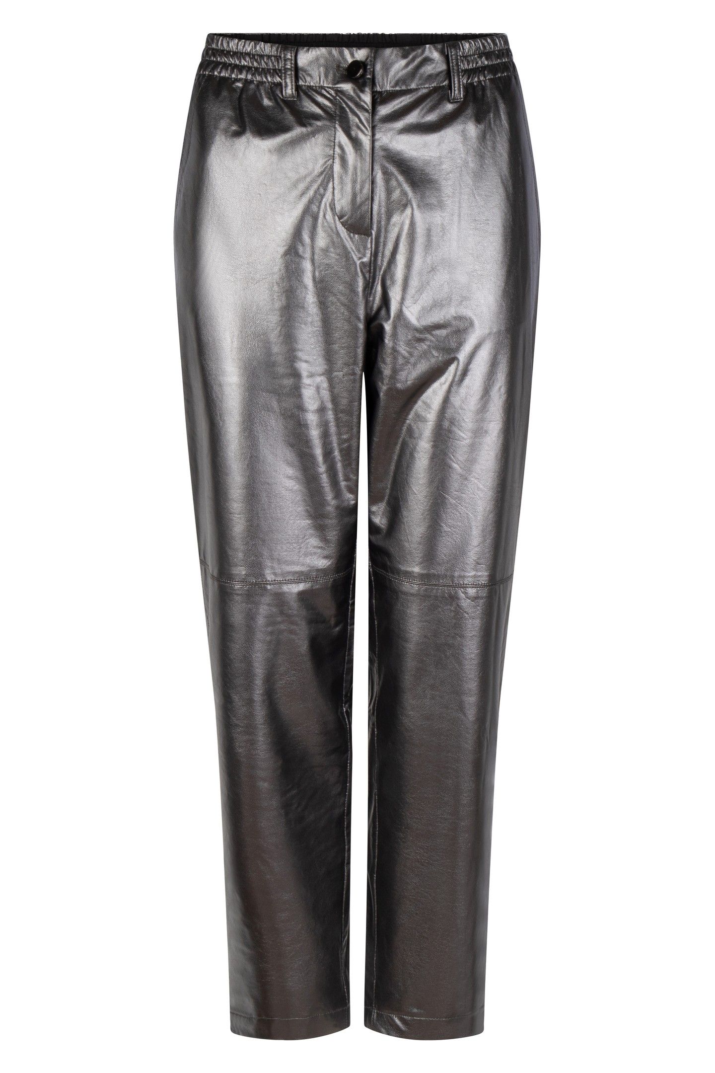 TROUSERS METALLIC PU SILVER 4
