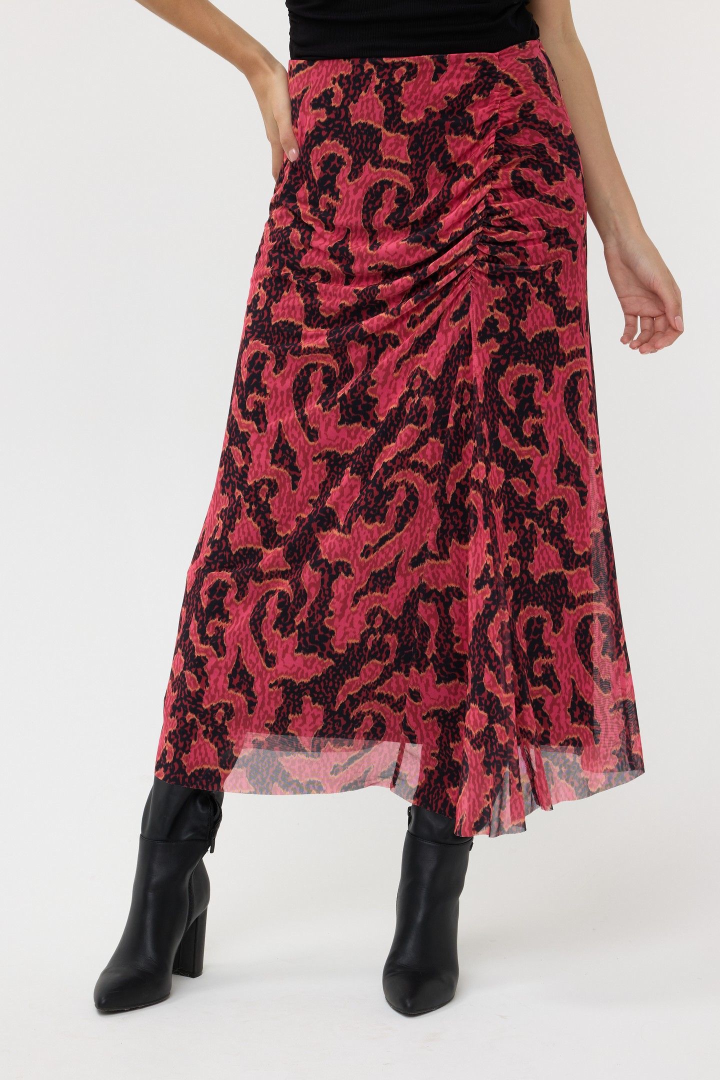 SKIRT MESH MASTERPIECE PRINT 2