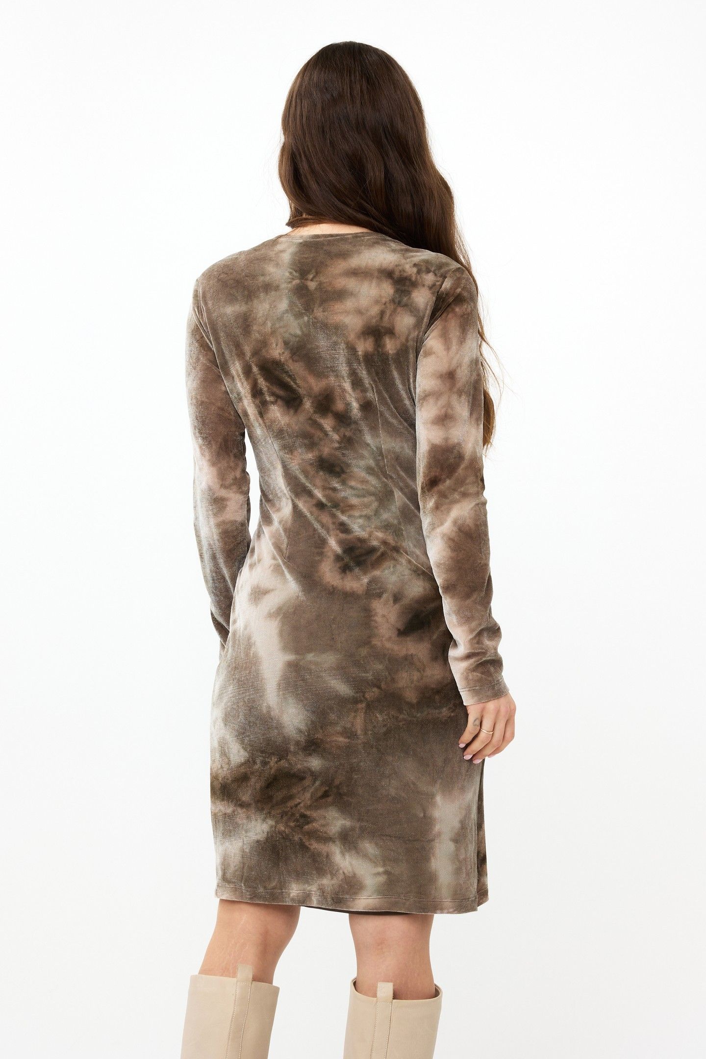 DRESS VELVET WRAP OVER PRINT 3