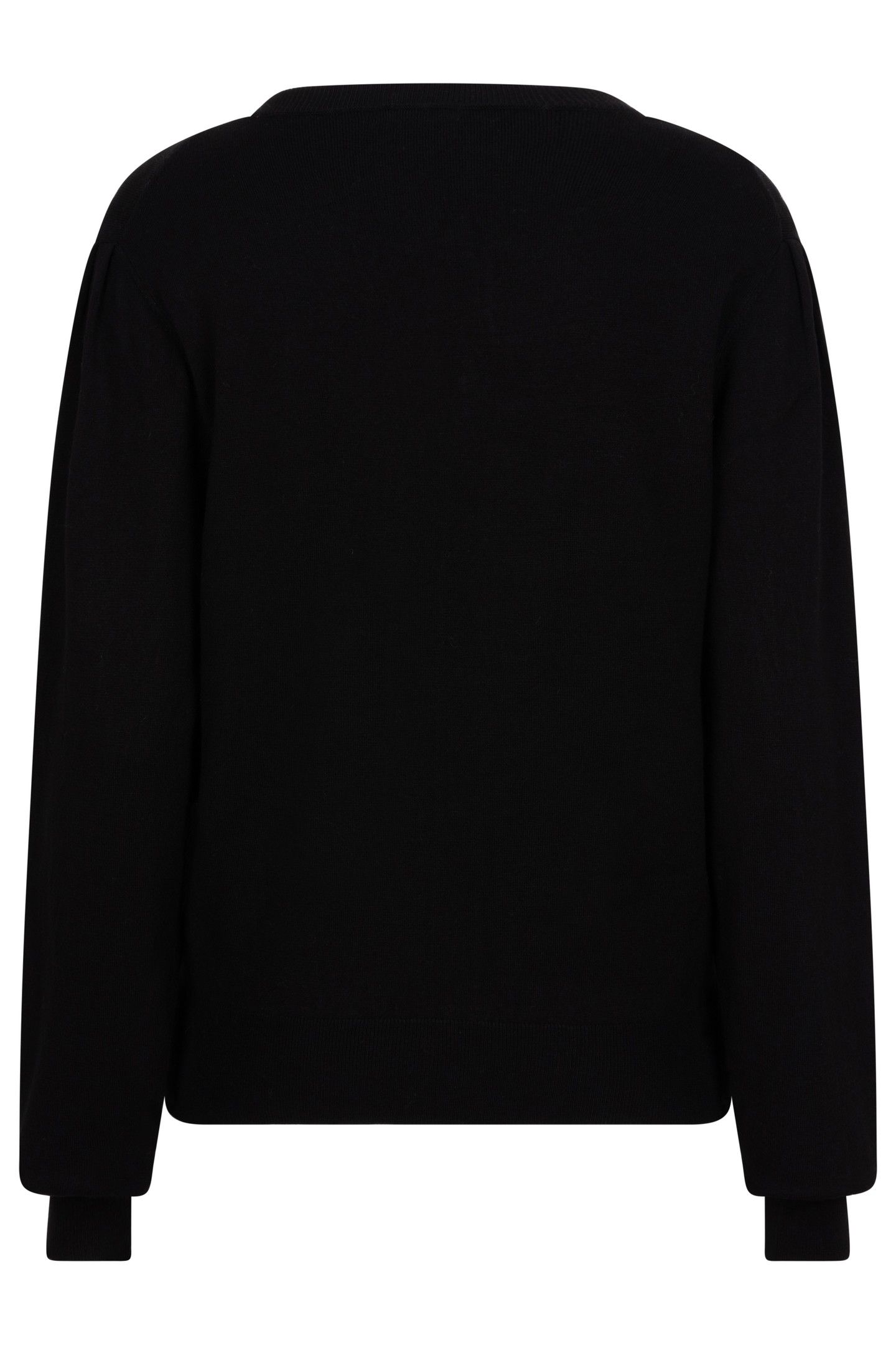 CARDIGAN PUFF SLVE BASIC KNIT BLACK 5