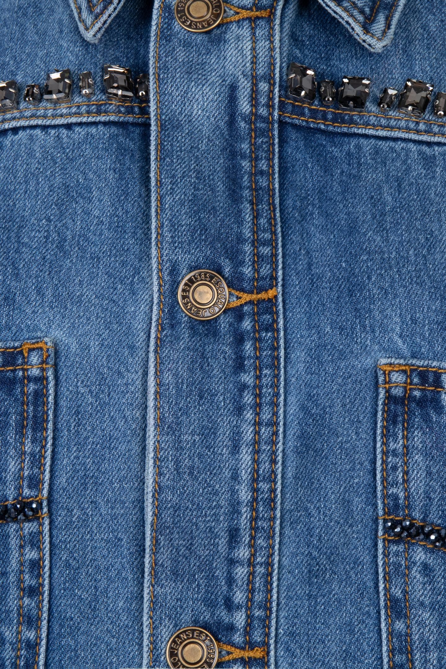 GILET DENIM STONES JEANS BLUE 10