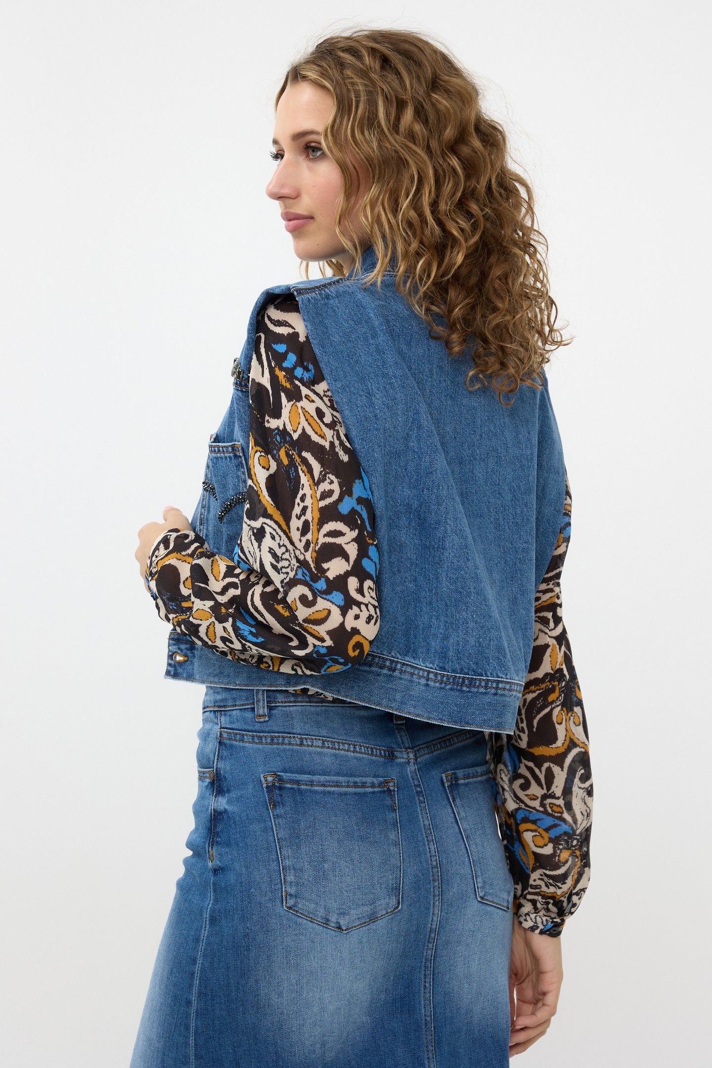 GILET DENIM STONES JEANS BLUE 7