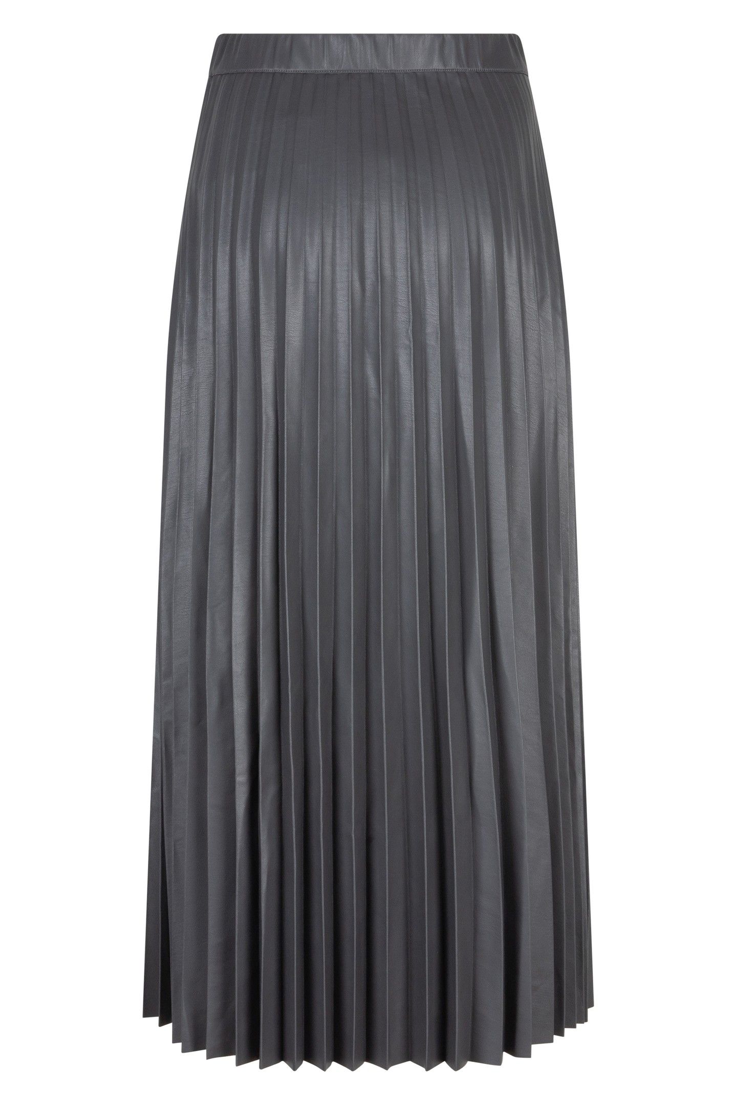 SKIRT PLISSE VEGAN LEATHER GREY 5