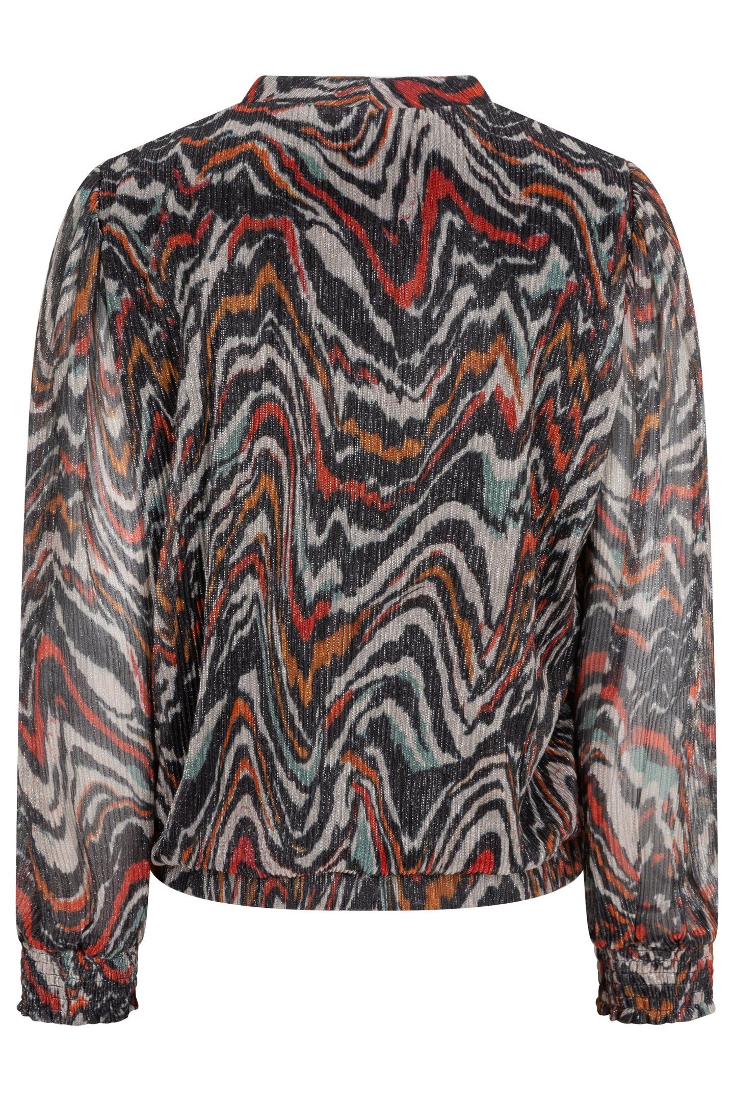 BLOUSE LUREX PLISSE WAVES PRINT 5