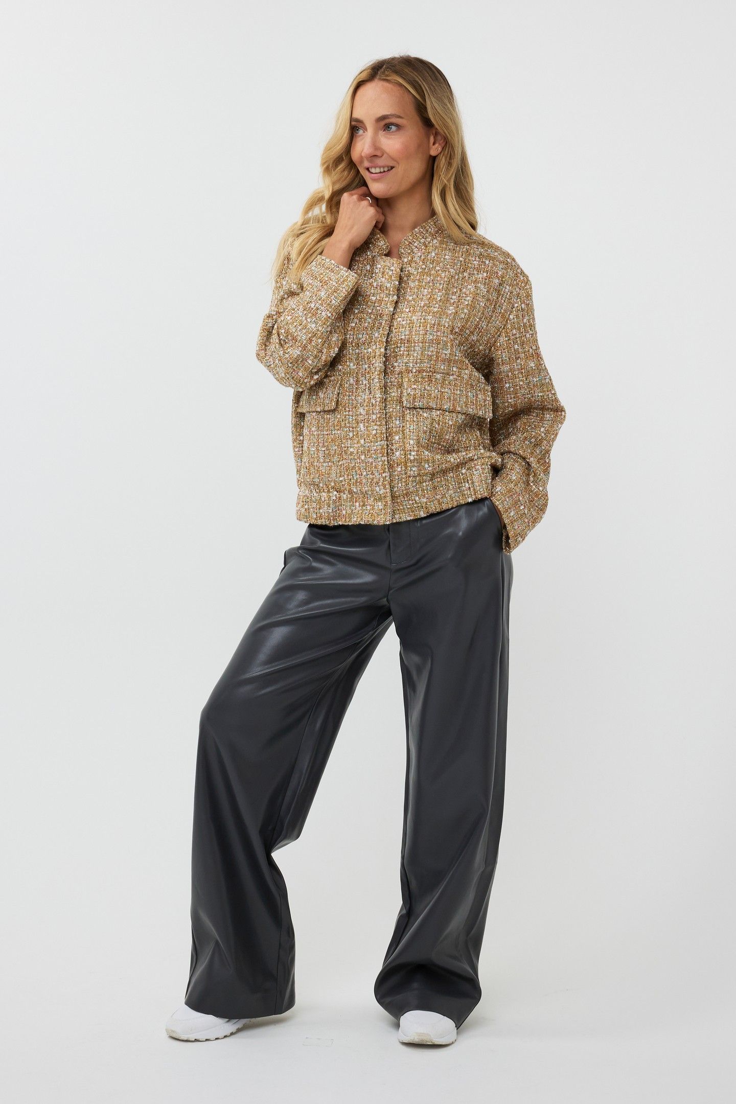 JACKET BOMBER TWEED GOLD 2