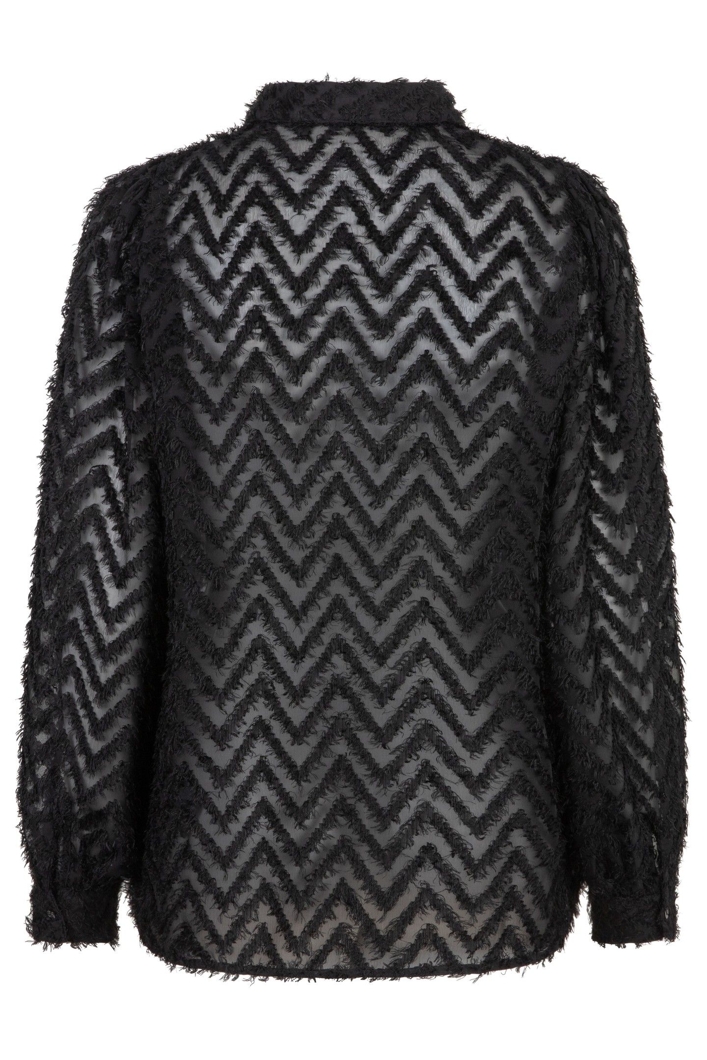 BLOUSE BASIC FLUFFY PLUMETIS BLACK 4