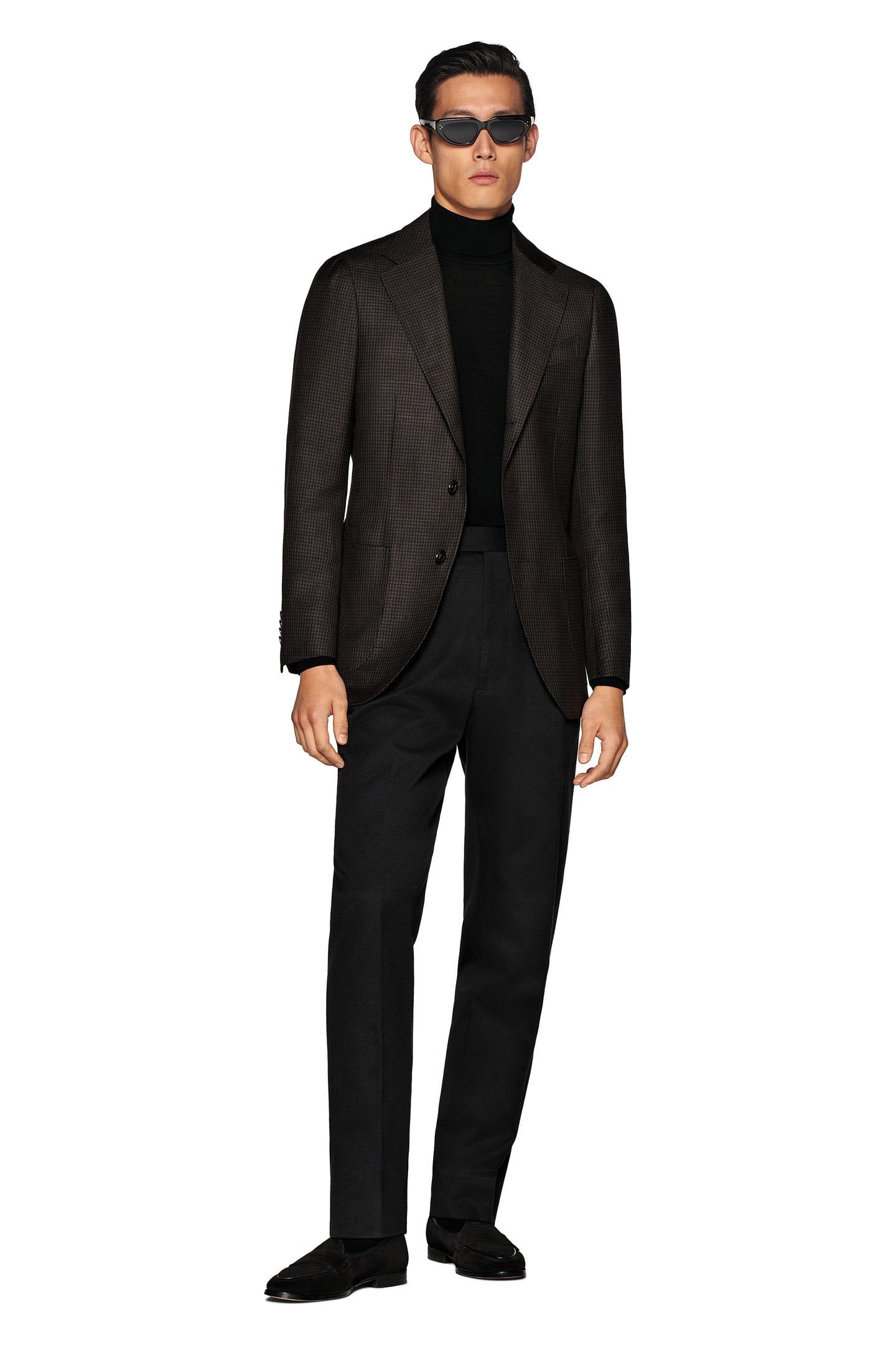 HAVANA MID BROWN HOUNDSTOOTH BLAZER 3