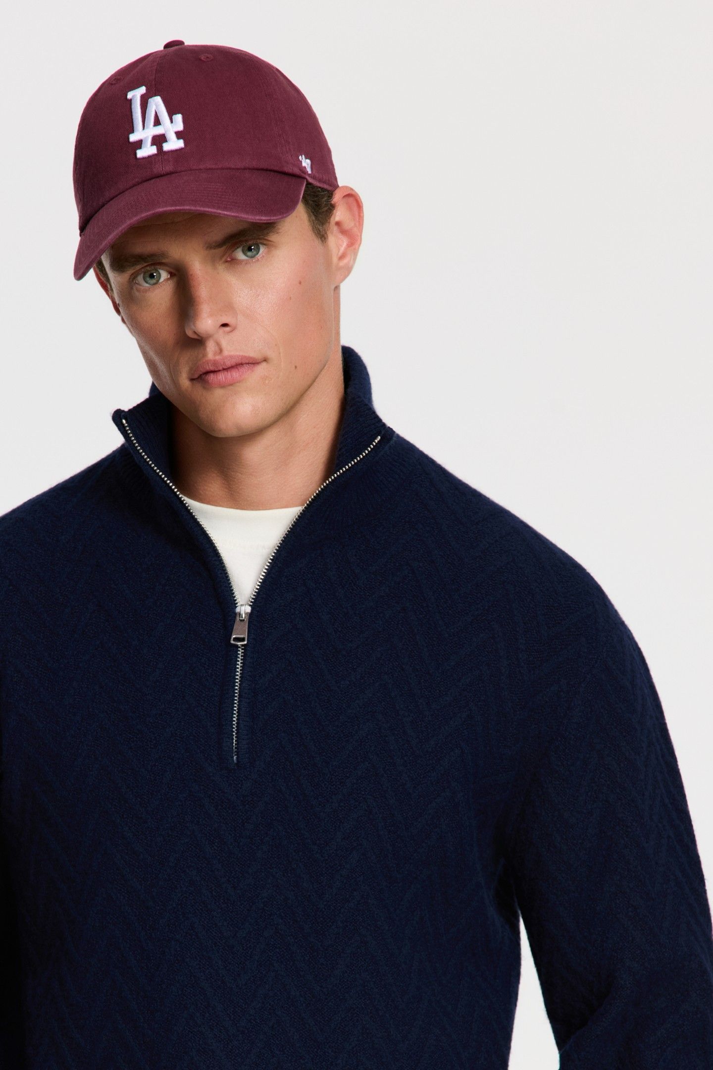 PIKE RELAXED FIT ZIGZAG PULLOVER BLUE DARK NAVY 2