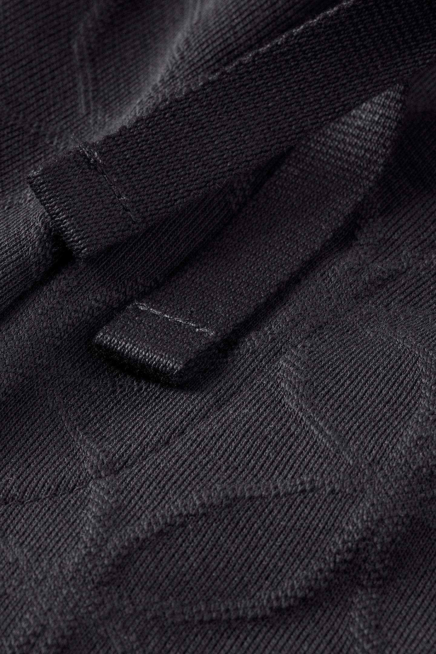 JACQUARD TERRY RELAXED STRAIGHT FIT SWEATPANTS BLACK 3