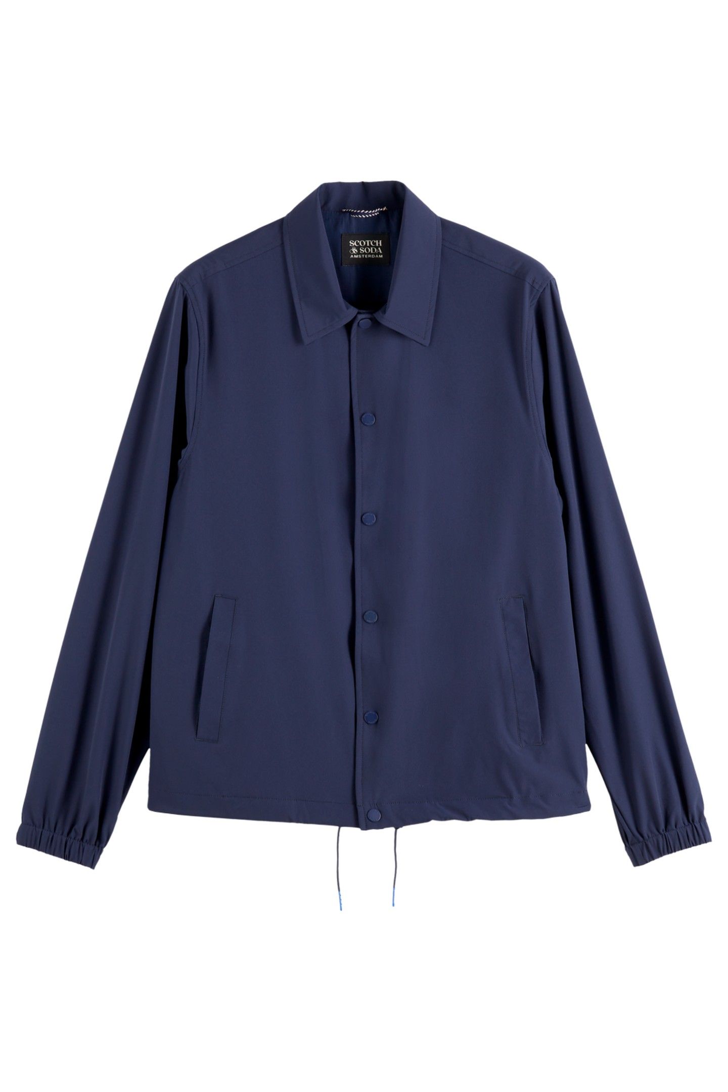 STRETCH NYLON-BLEND COACH JACKET NAVY 4