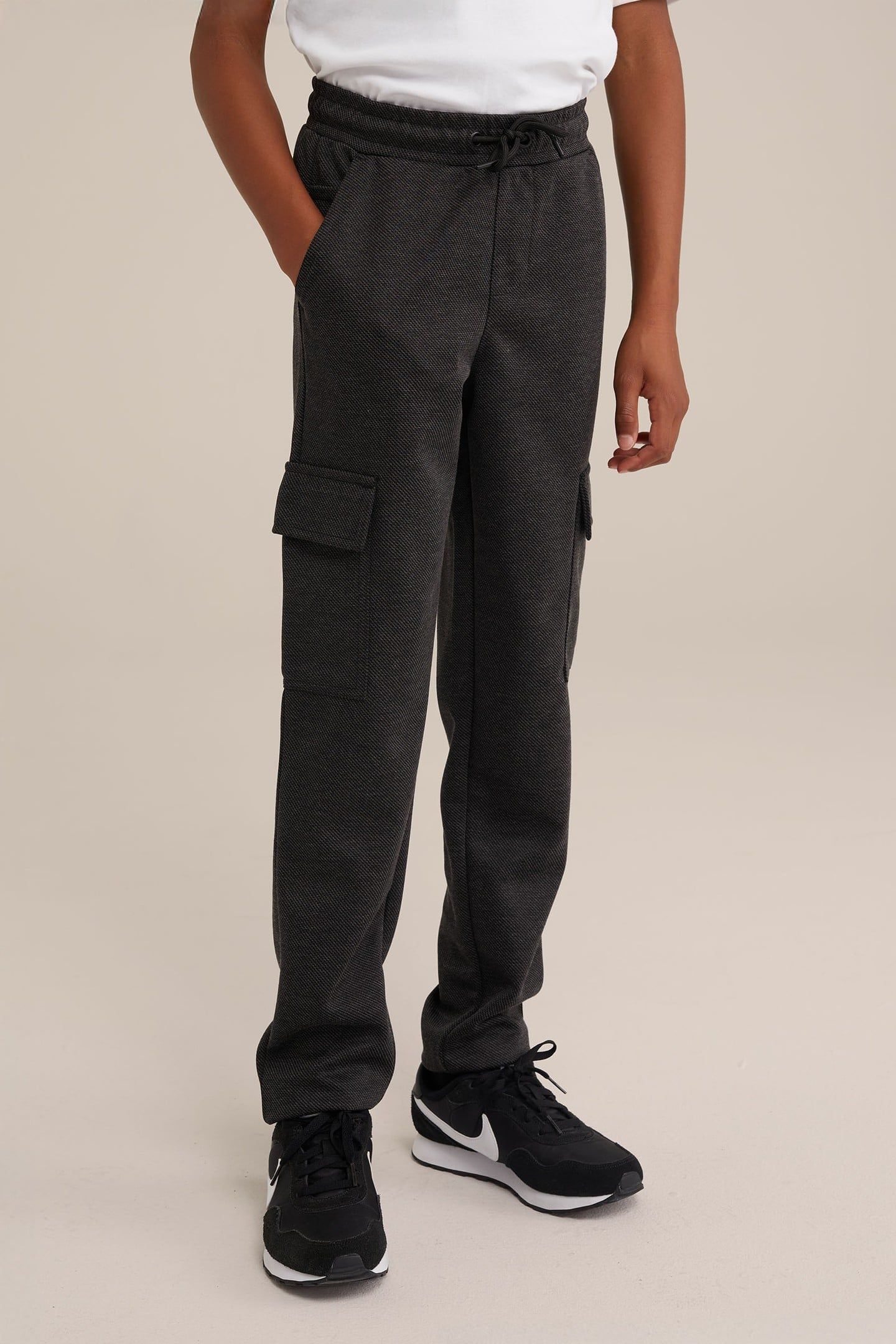 BOYS CARGO PANTS BLACK 1