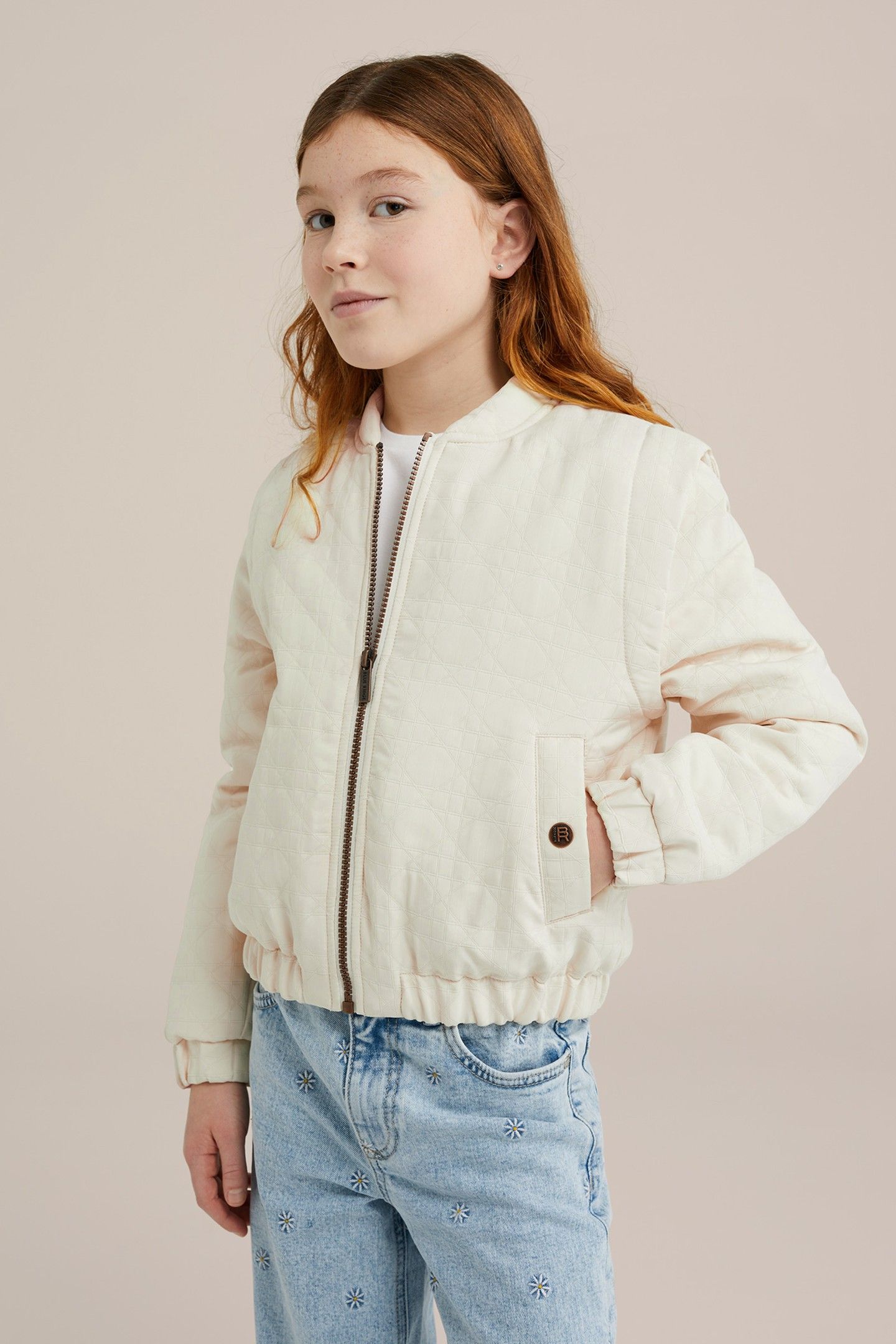 GIRLS BOMBER OFF-WHITE 1