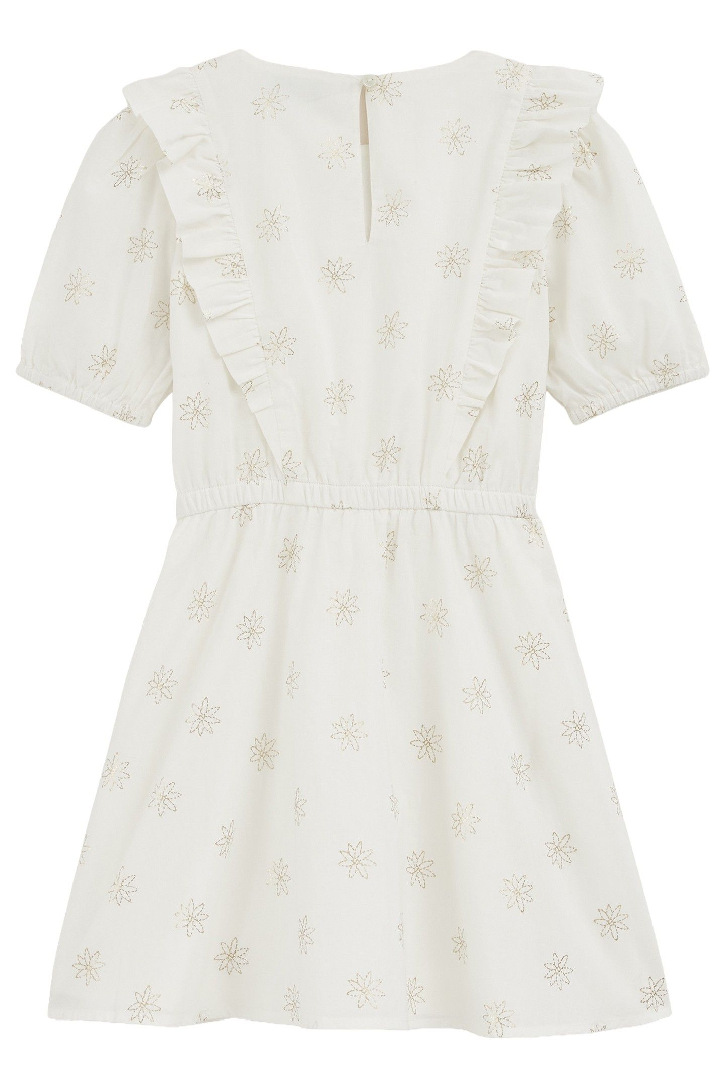 GIRLS DRESS MID LENGTH WHITE 4