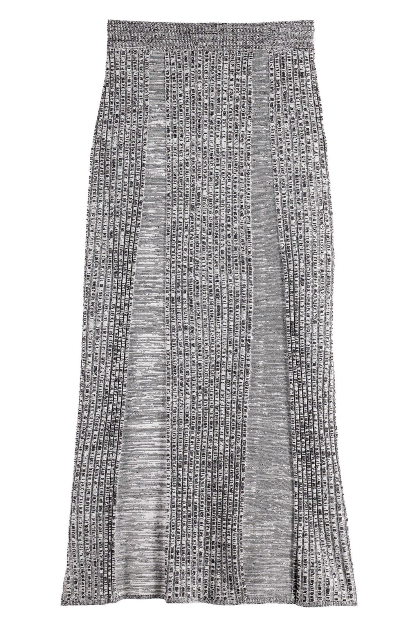 MAXI RIBBED KNITTED SKIRT BLACK 2