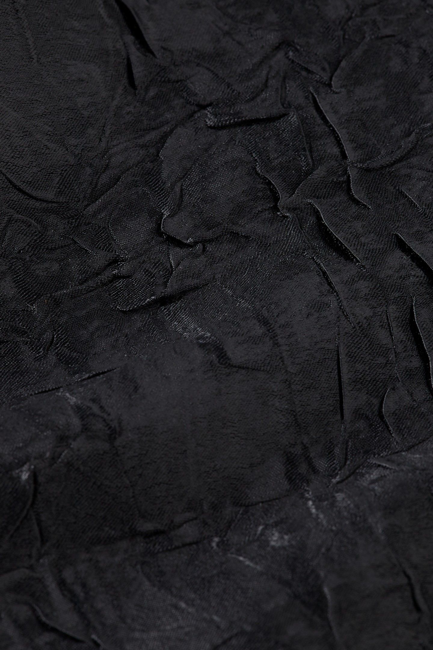CRUSHED SATIN SKIRT BLACK 10