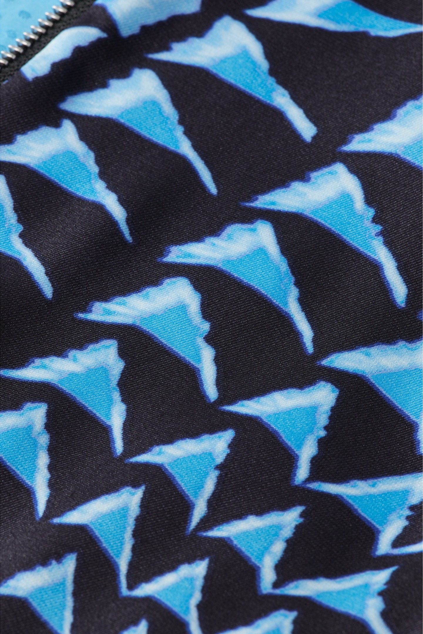 REVERSIBLE PRINTED BOMBER HOUSE OF MIRRORS BLUE/ BLACK 10