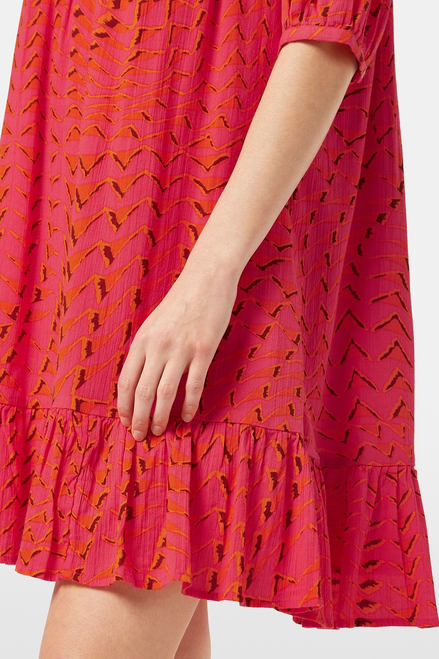 PRINTED CRINKLE MINI DRESS HOUSE OF MIRRORS PINK 9