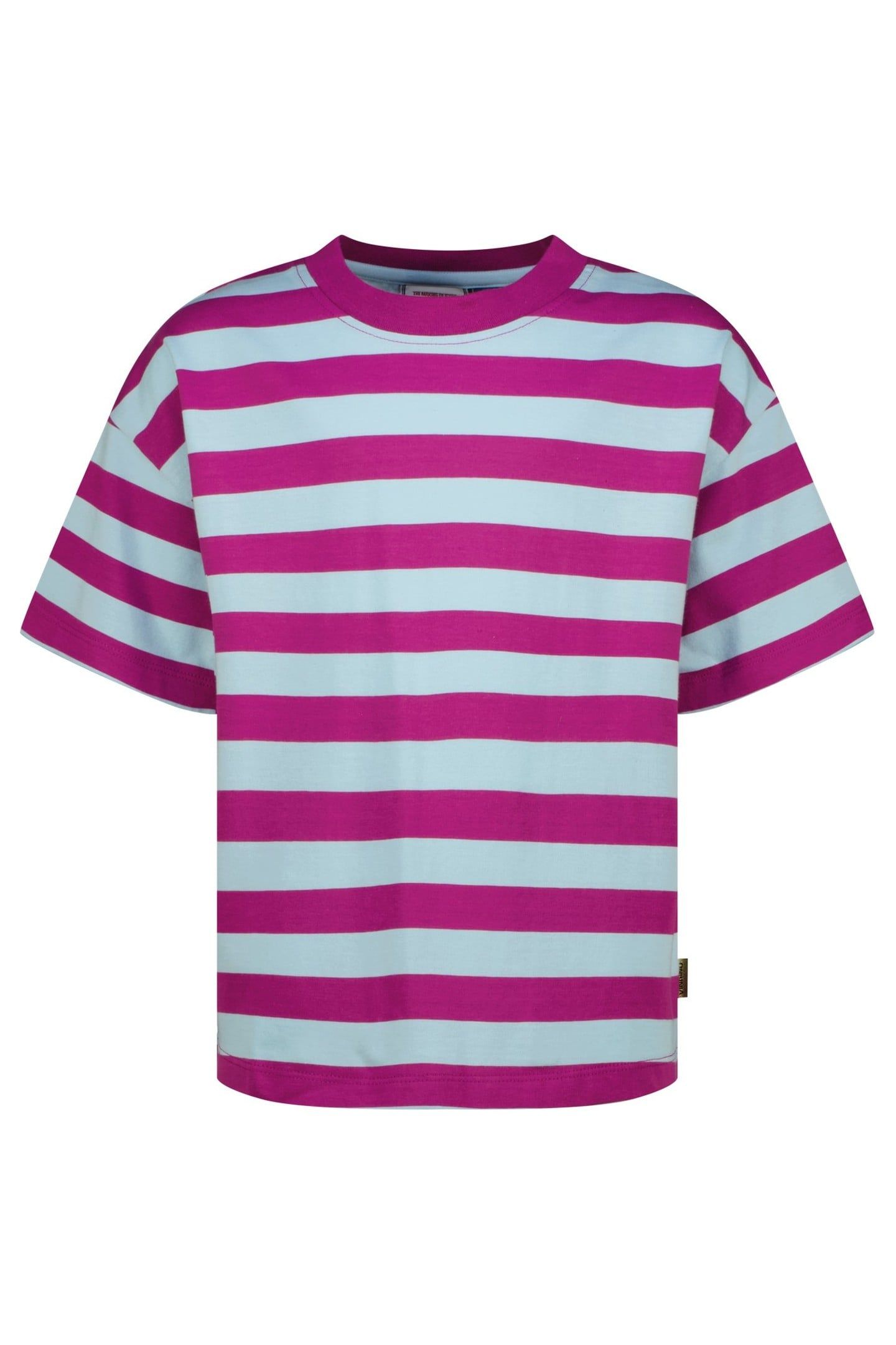 GIRLS BASIC STRIPE TEE T-SHIRT POWDER BLUE 1