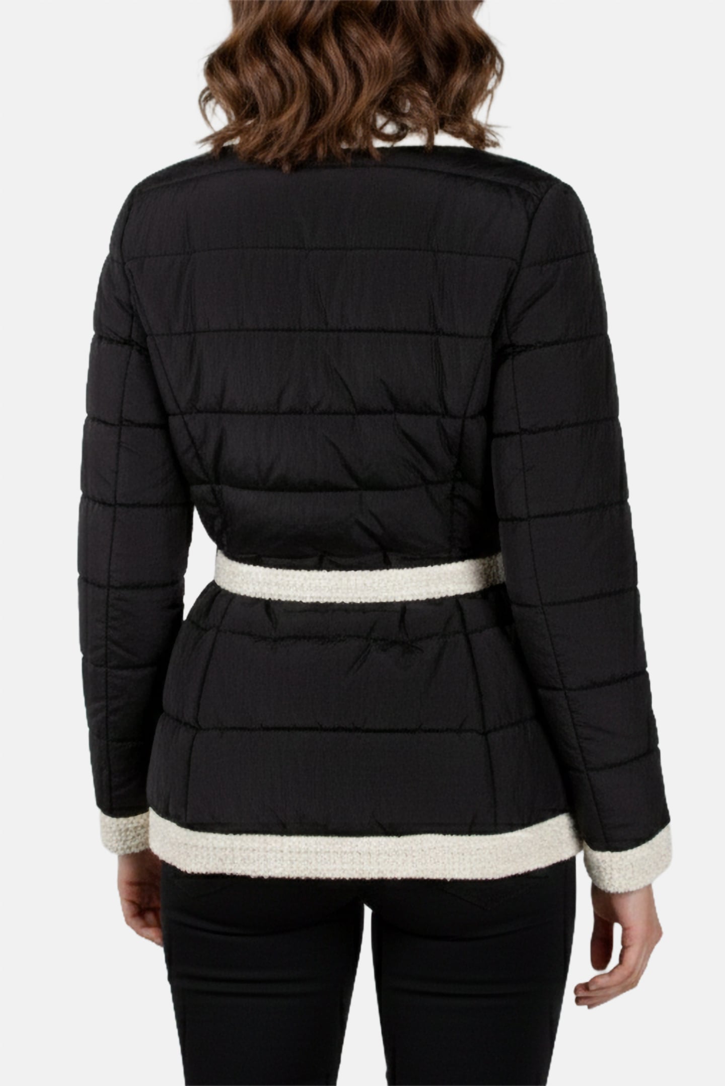 MARCIANO BY GUESS CECILIA BELTED PUFFA JACKET JET BLACK 2