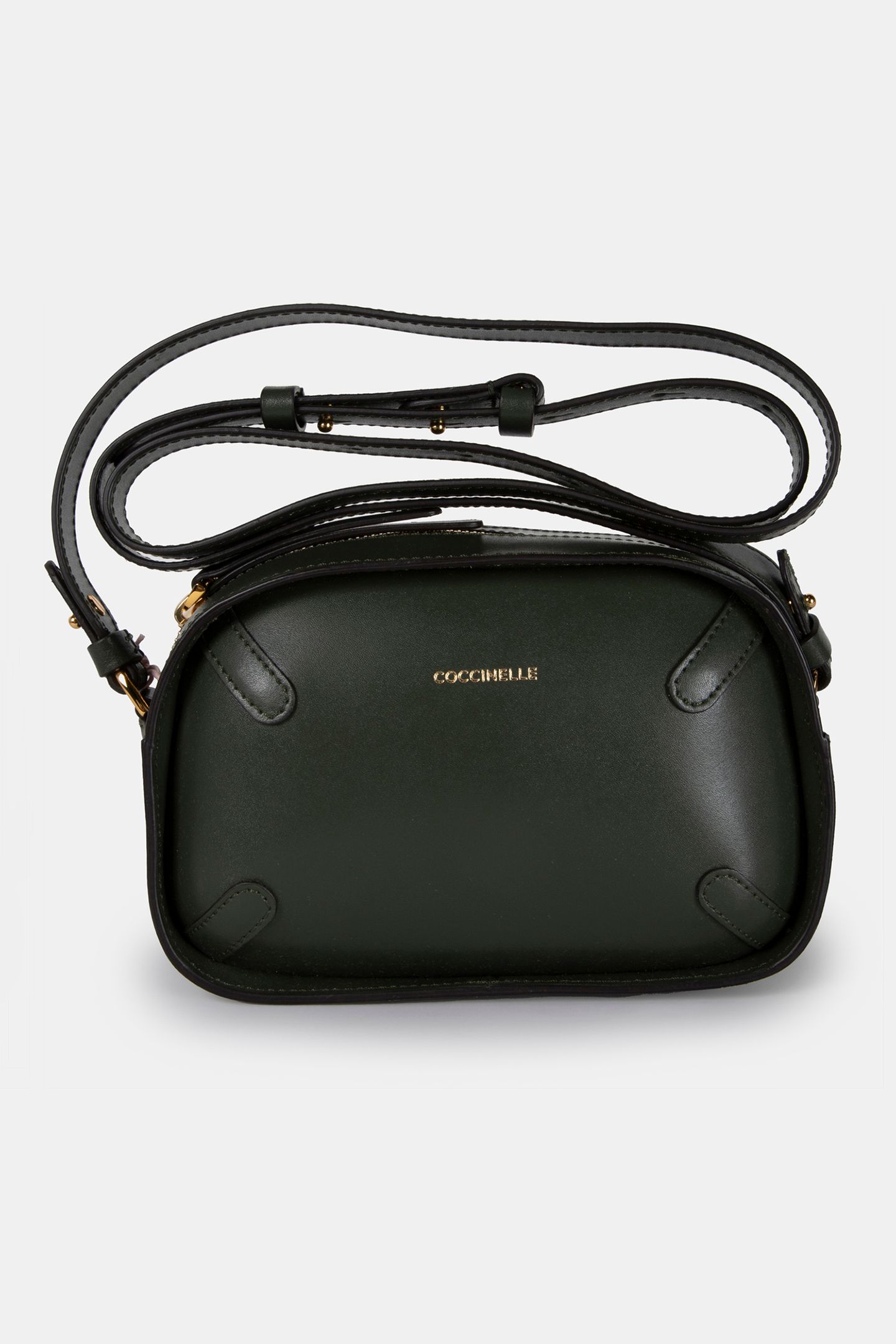 CROSS BODY CAMERA BAG IN GRAINED LEATHER IN GREEN 2
