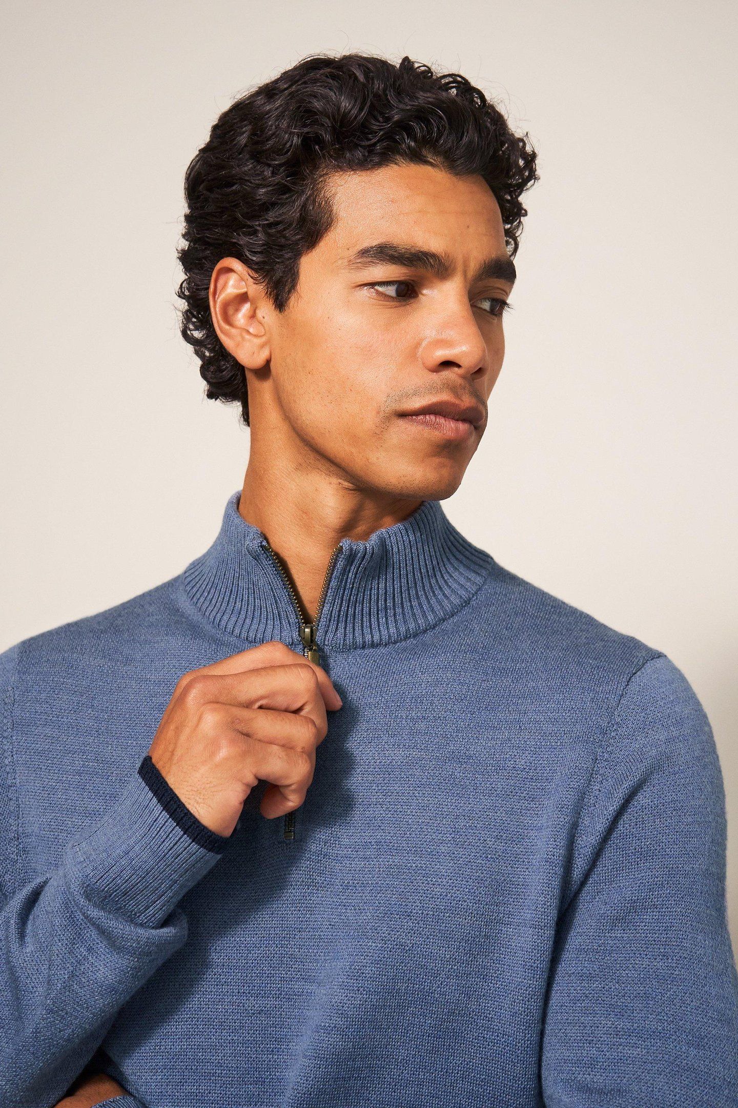 NEWPORT MERINO FUNNEL CHAMBRAY BLUE 6