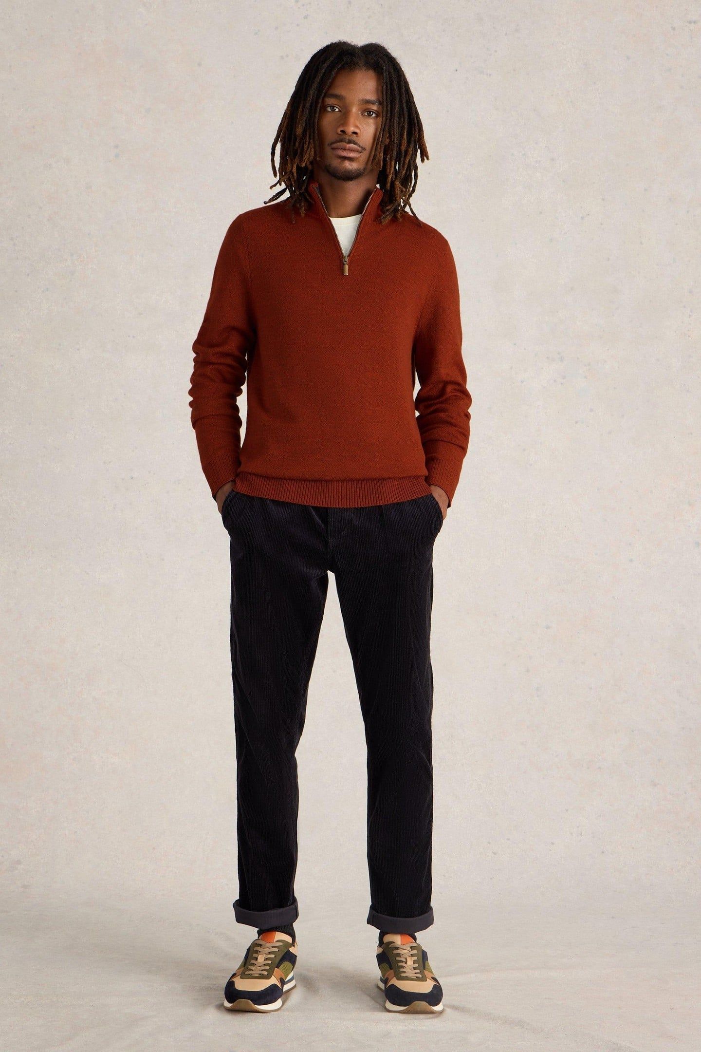 NEWPORT MERINO FUNNEL MID ORANGE 1