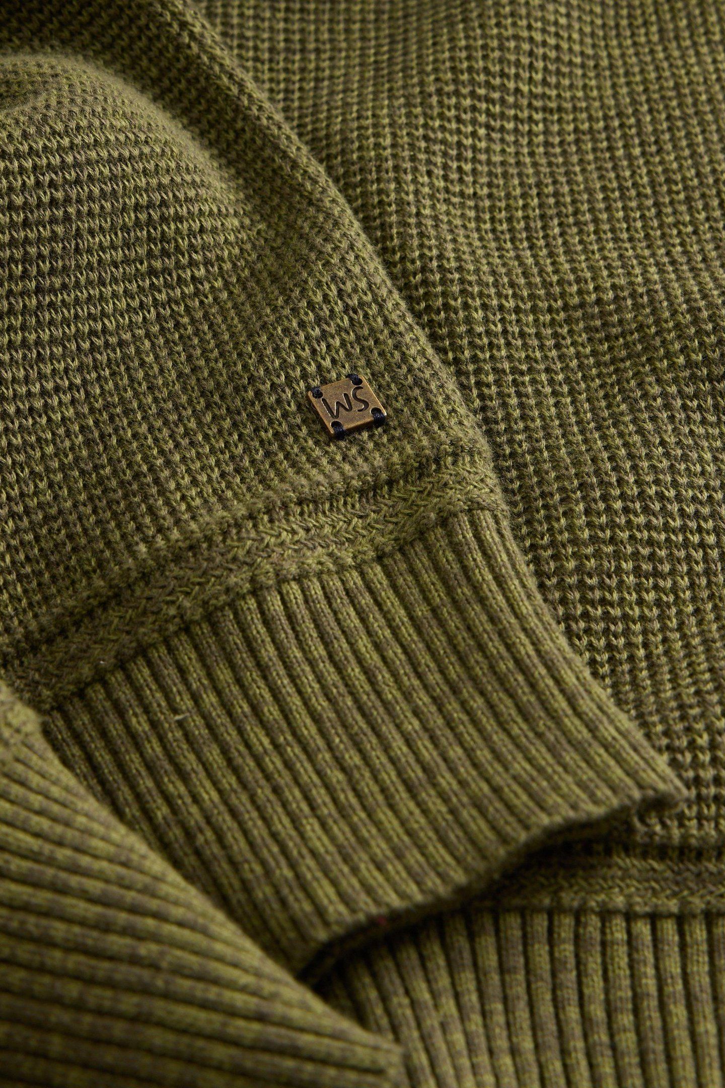 ATTADALE FUNNEL NECK JUMPER KHAKI GREEN 5