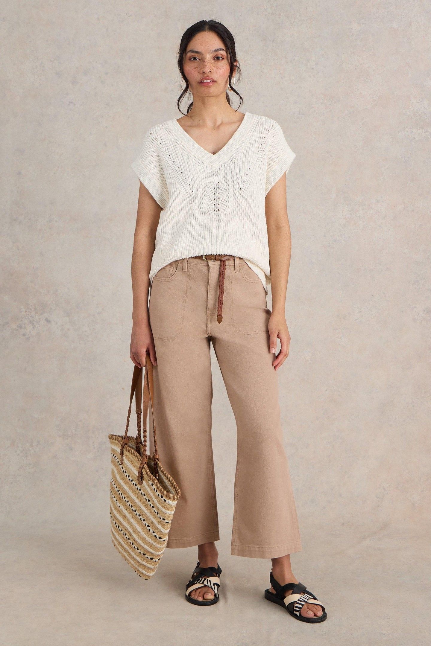TIA WIDE LEG CROP JEAN DARK NATURAL 2