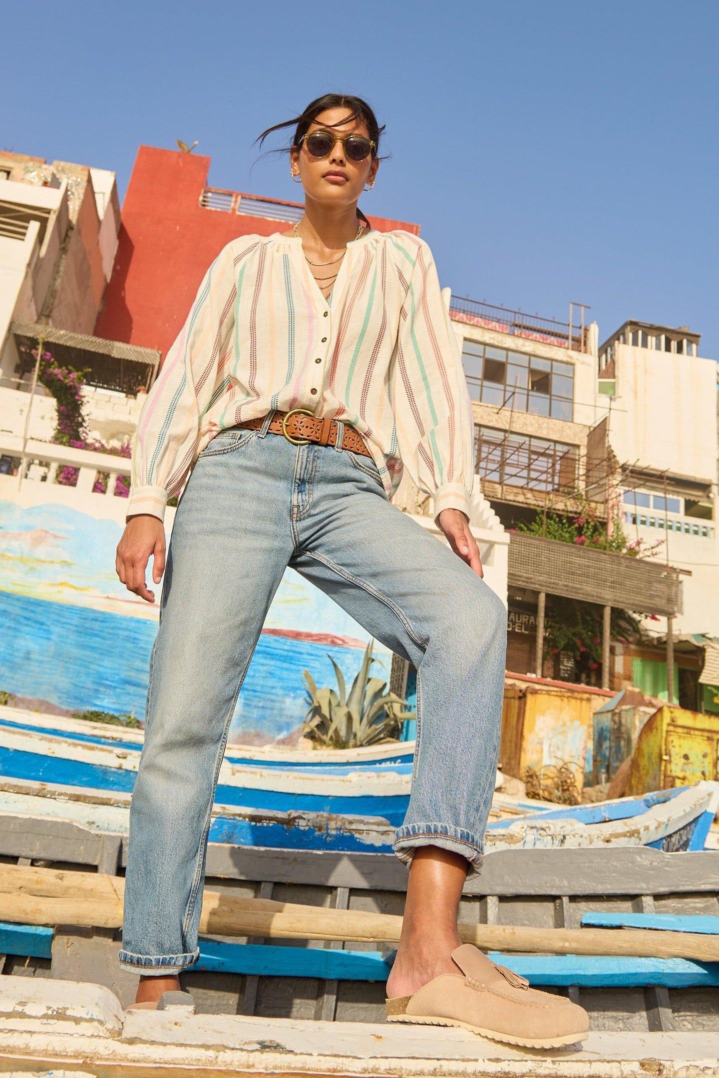 CHARLIE STRAIGHT JEAN MID DENIM 7