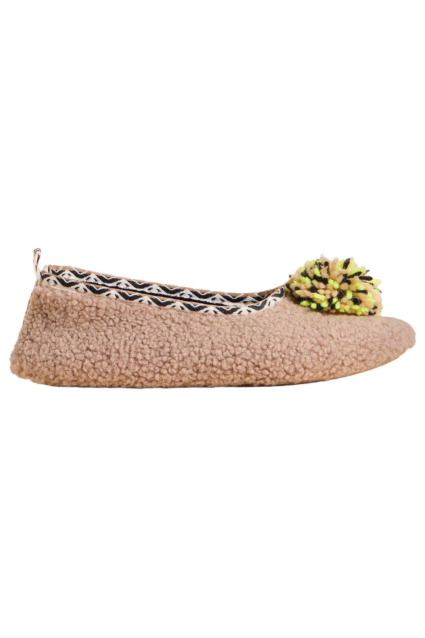 POM BALLET SLIPPER DARK NATURAL 1