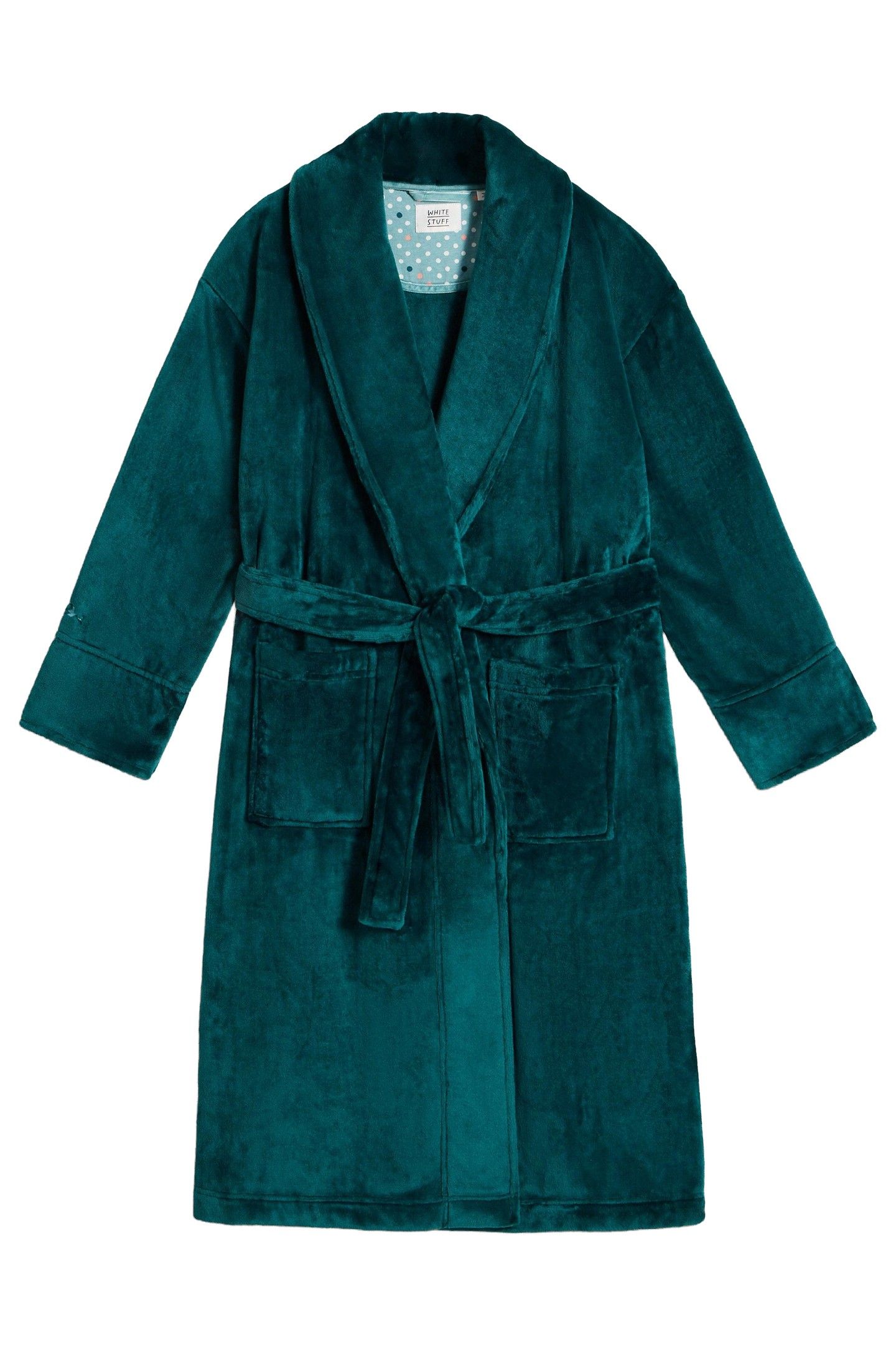 CLOVER COSY DRESSING GOWN MID TEAL 4