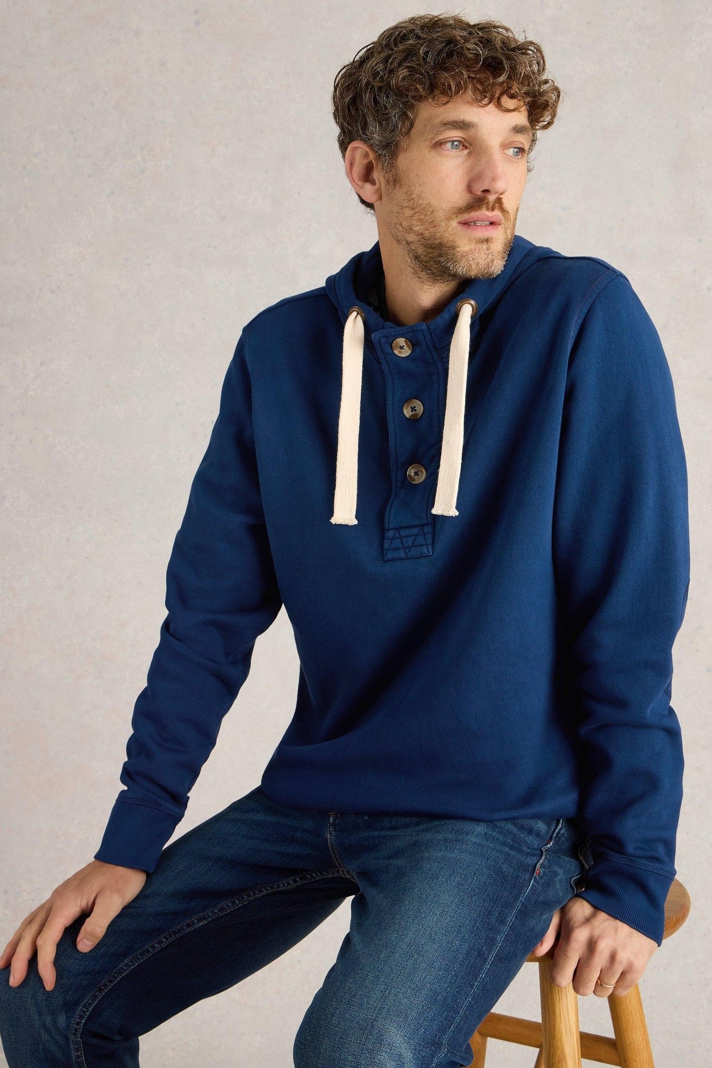 BRAMPTON OVERHEAD HOODIE MID BLUE 2