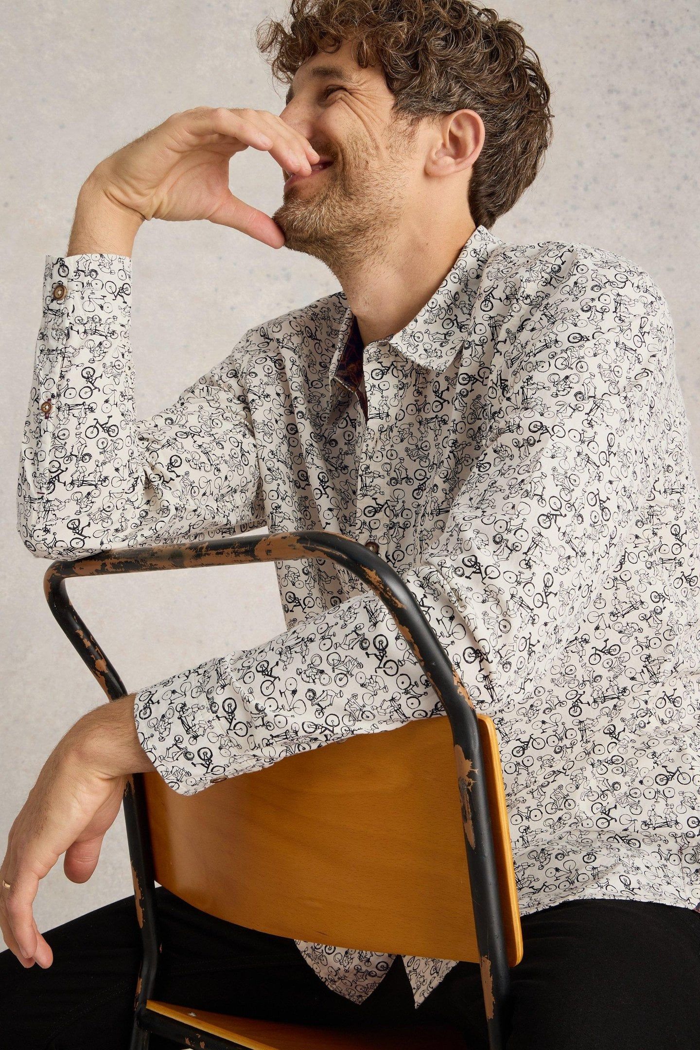 BIKE PRINTED SHIRT NATURAL MULTI 6