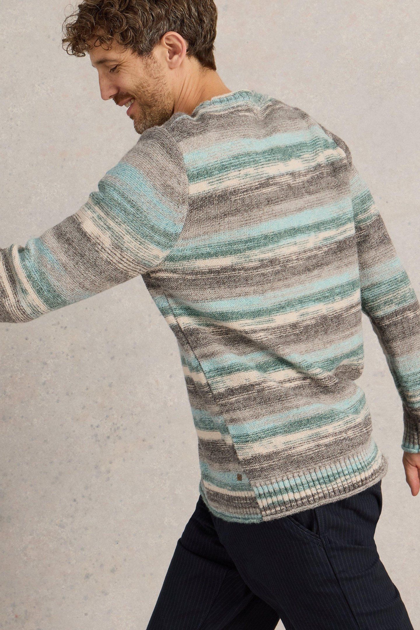SPACEDYE KNITTED JUMPER BLUE MULTI 6