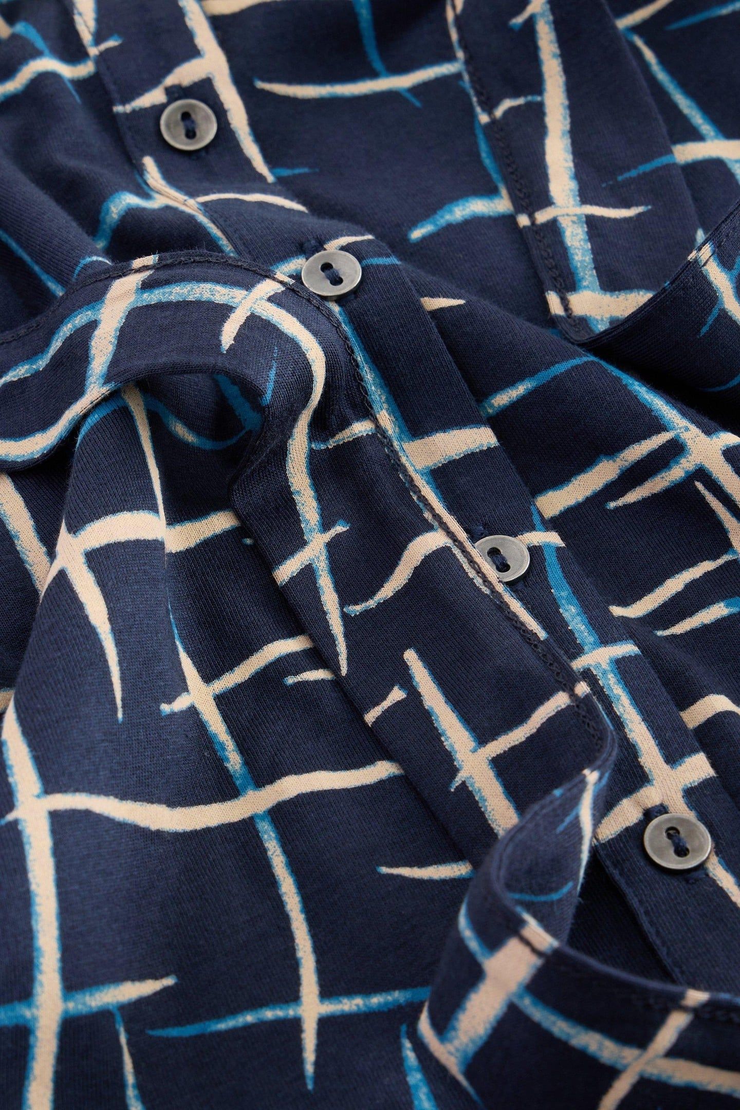 ANNIE JERSEY SHIRT DRESS NAVY PRINT 6