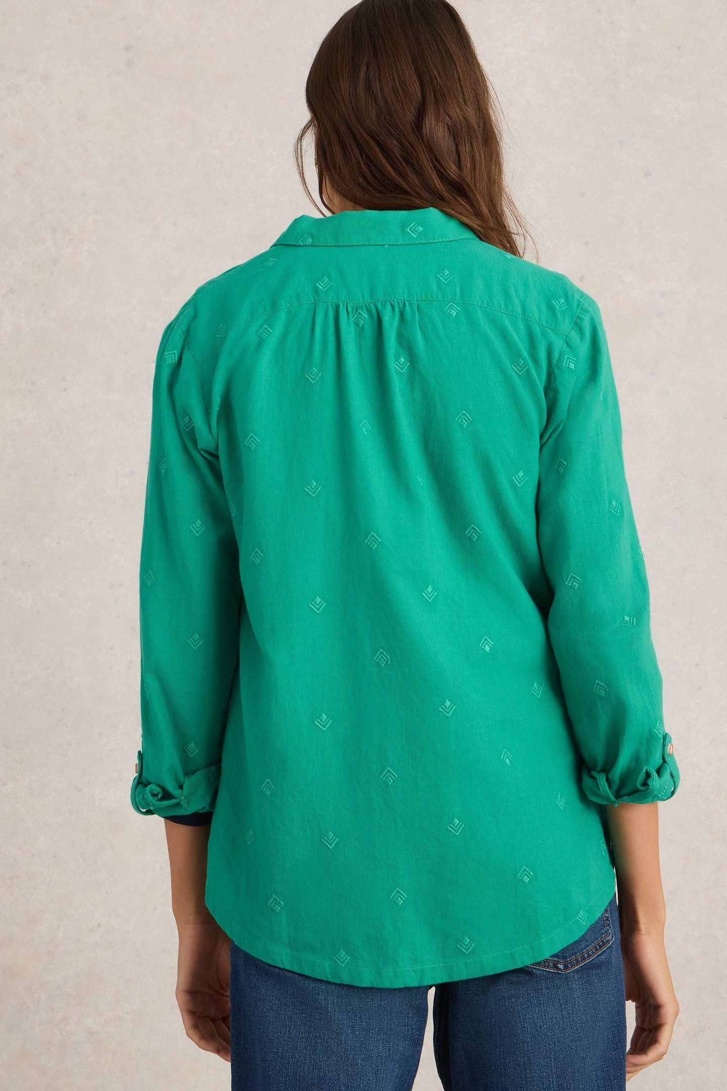 SOPHIE ORGANIC COTTON SHIRT BRIGHT GREEN 2
