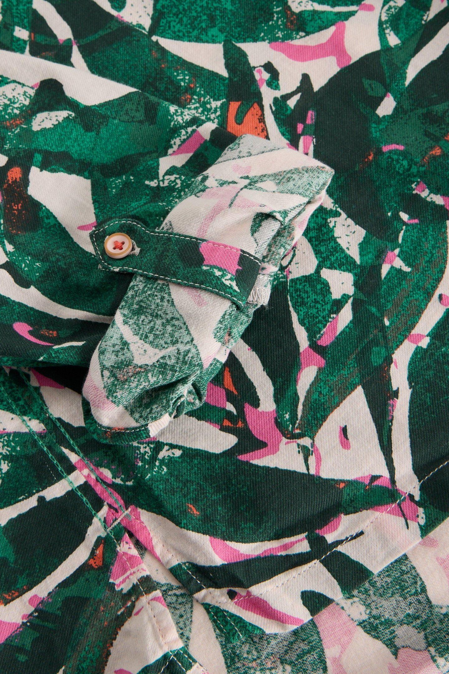 SOPHIE ORGANIC COTTON SHIRT GREEN PRINT 4