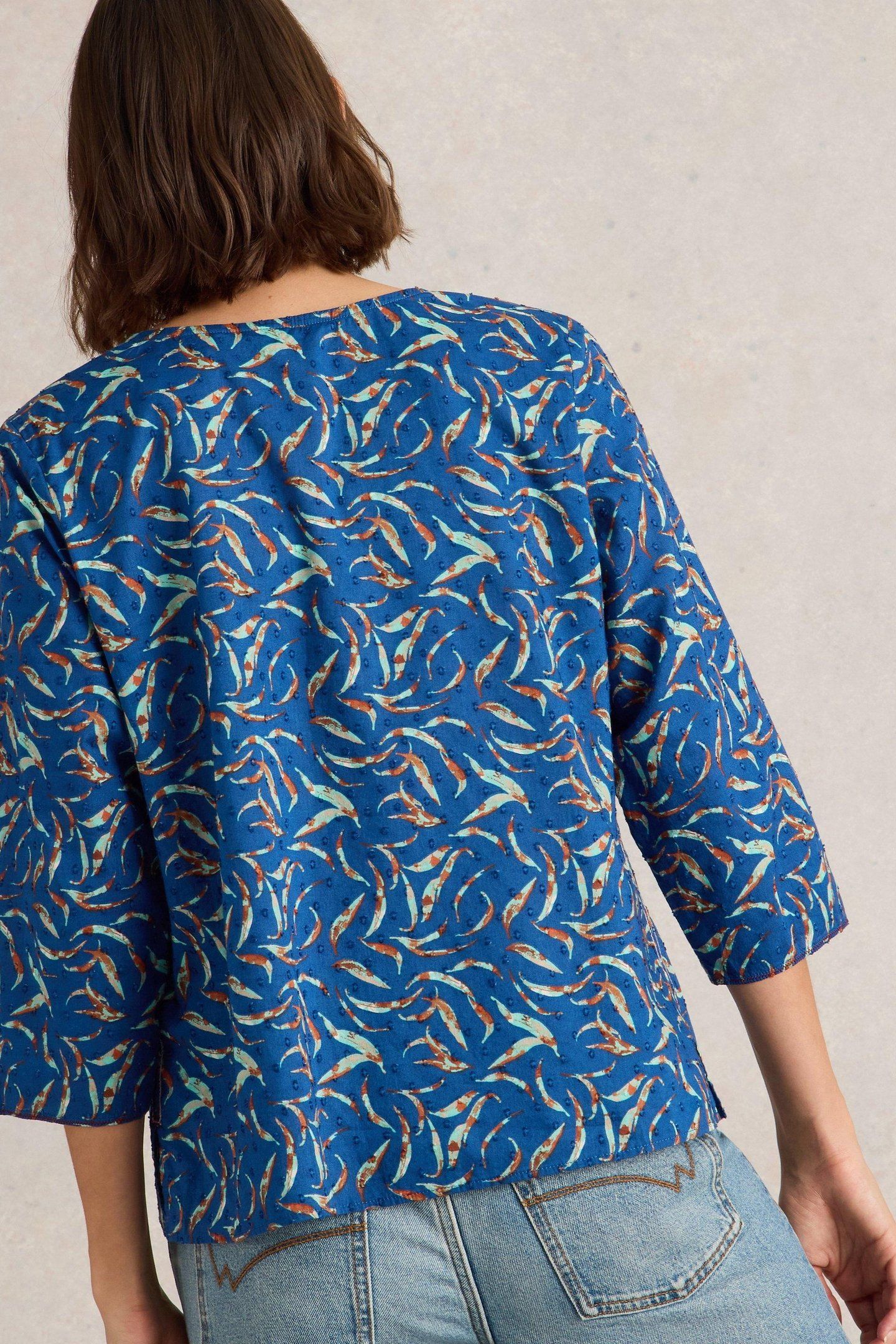 RAE ORGANIC COTTON TOP BLUE PRINT 3