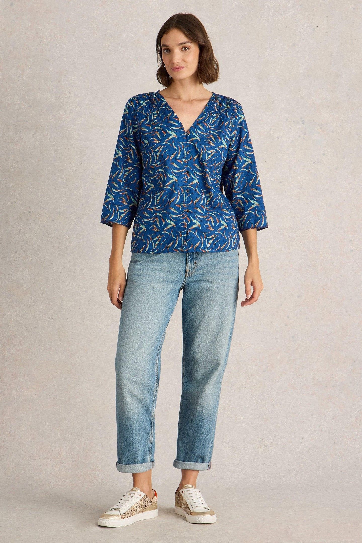 RAE ORGANIC COTTON TOP BLUE PRINT 2