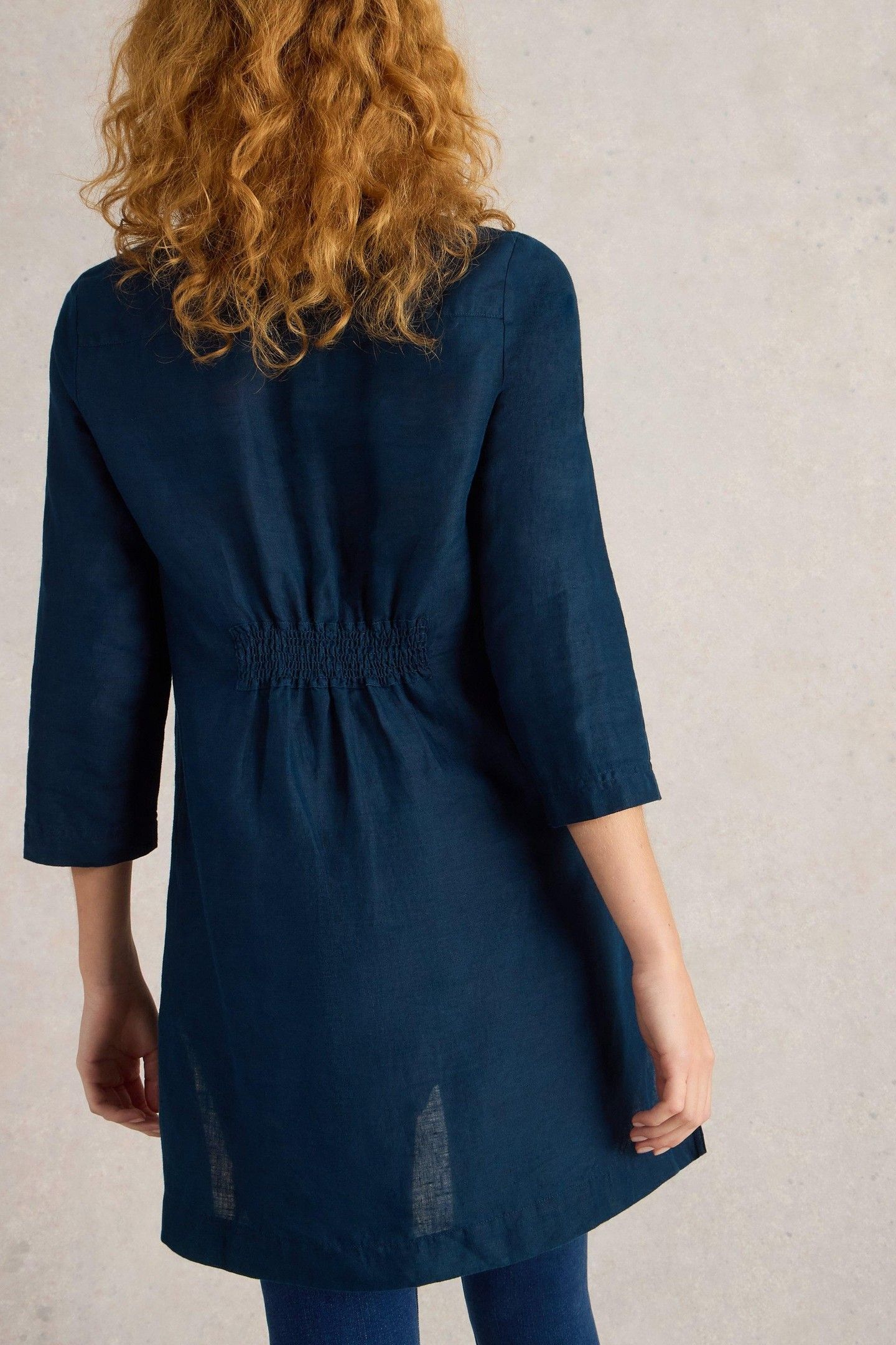 BLAKE LINEN TUNIC DARK NAVY 3