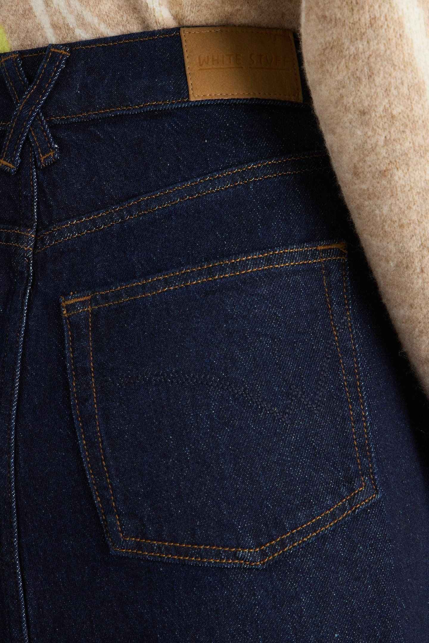 ALLIE DENIM MIDI SKIRT DARK DENIM 7