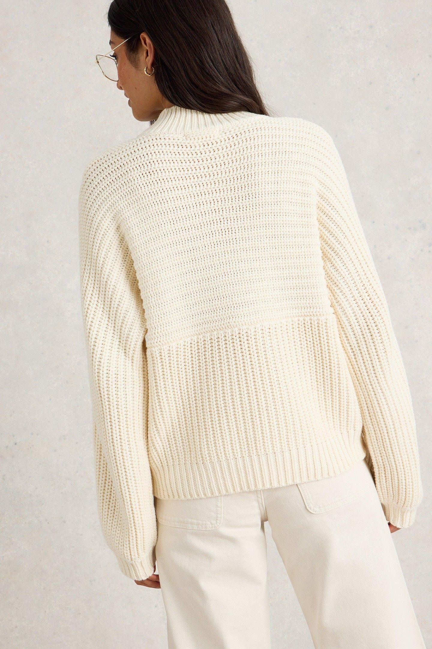 MARLEY MIX COTTON JUMPER PALE IVORY 3