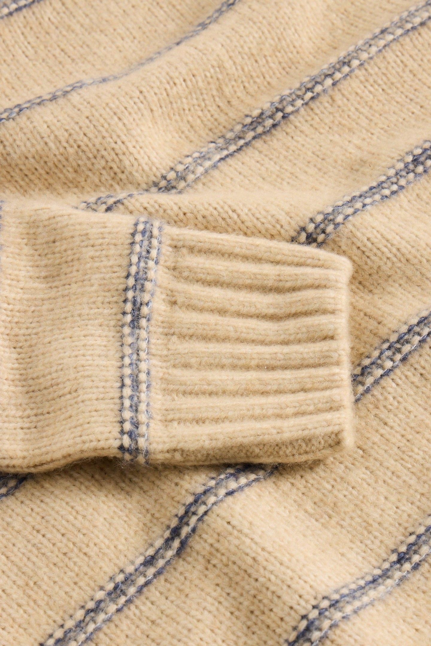 BRETON STRIPE CREW NECK JUMPER NATURAL MULTI 5
