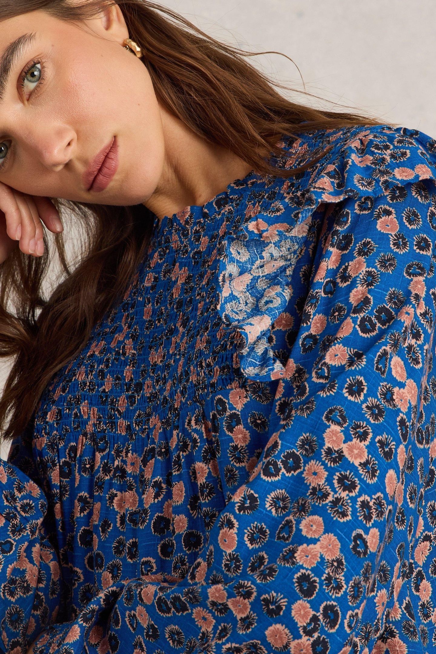 SYLVIE DRESS BLUE MULTI 5